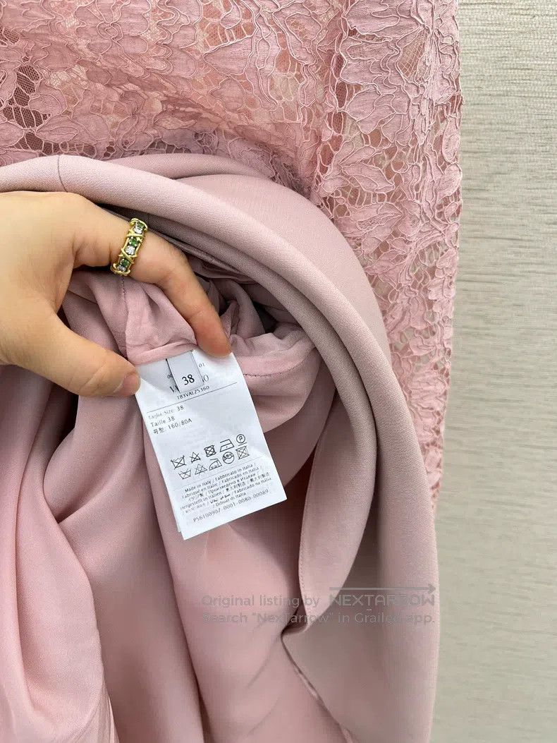 Valentino Valentino Peony pink lace patchwork dress Size S / US 4 / IT 40 - 6 Thumbnail