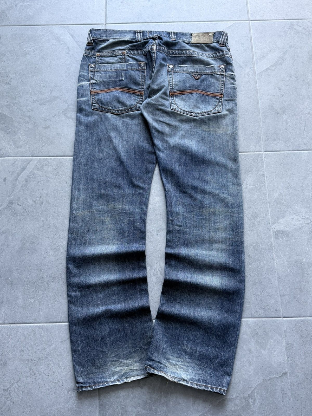 2000s ARMANI grunge fade denim y2k Hedi Armani mid 2000S denim 