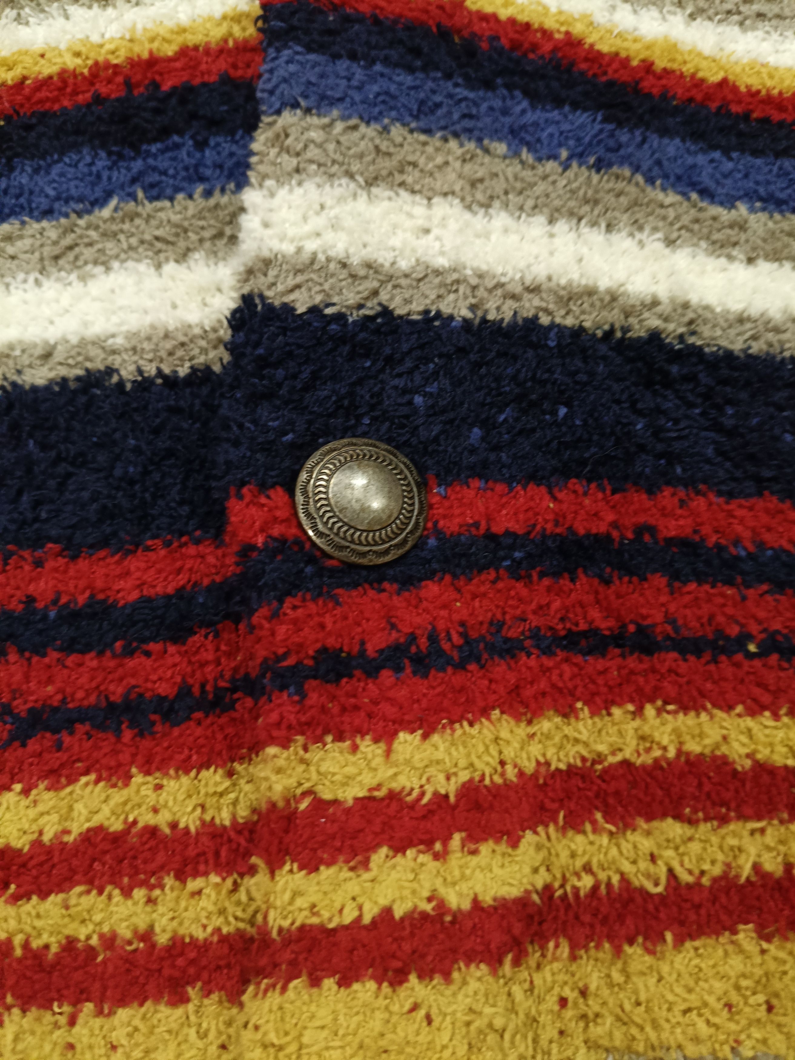 Japanese Brand Power To The People Colourful Stripes Knitwear Size US XL / EU 56 / 4 - 5 Thumbnail