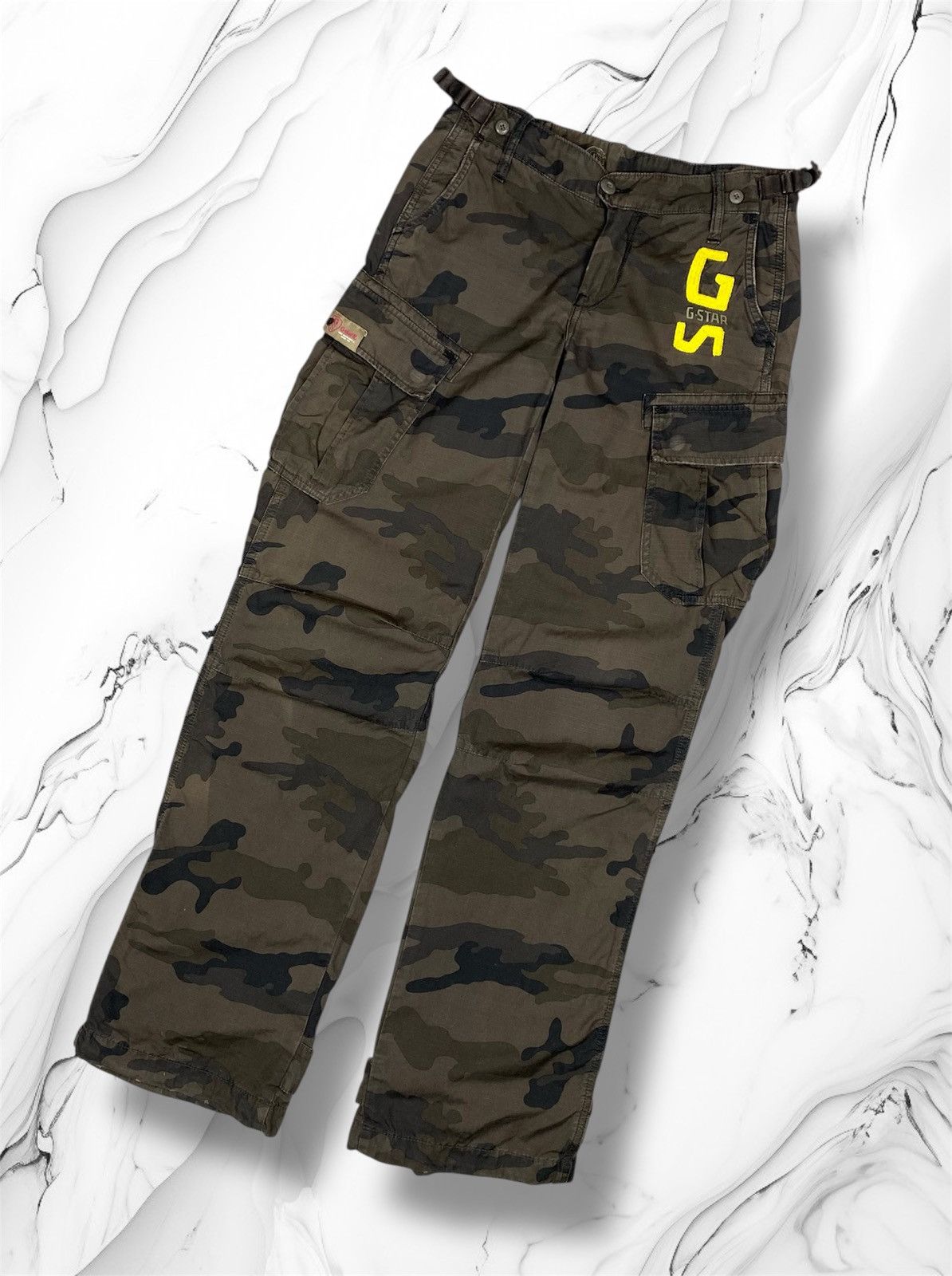 G-Star G Star Raw Danbury Field Cargo Pants Camo Army Bootcut Size 28" / US 6 / IT 42 - 1 Thumbnail
