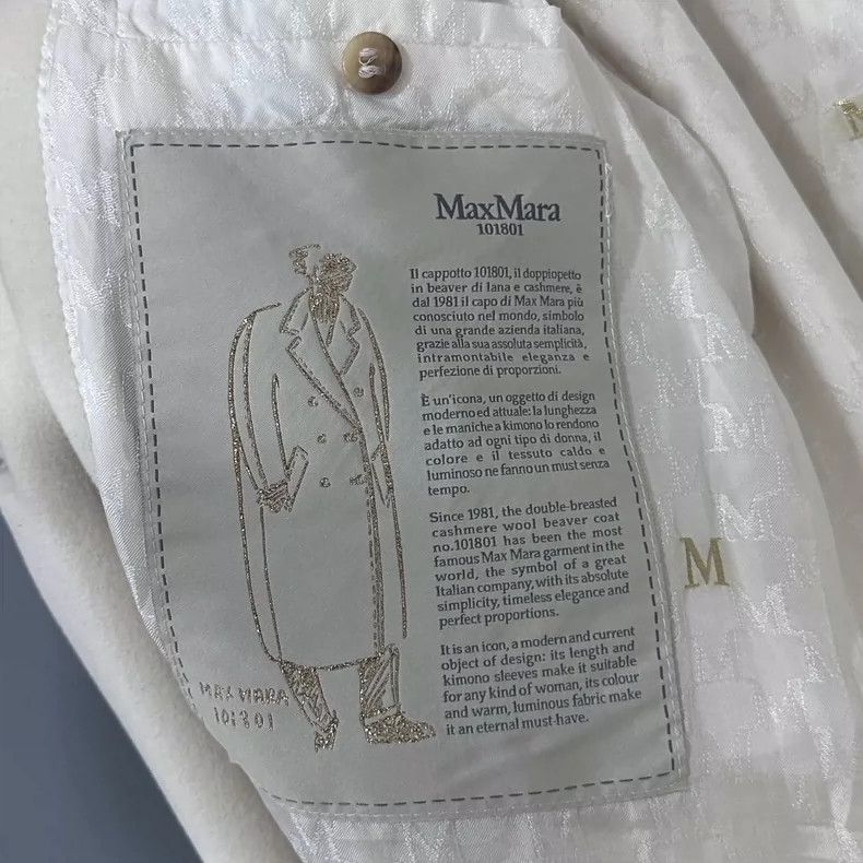 Max Mara Max Mara White 101801 Long Coat Size S / US 4 / IT 40 - 6 Thumbnail