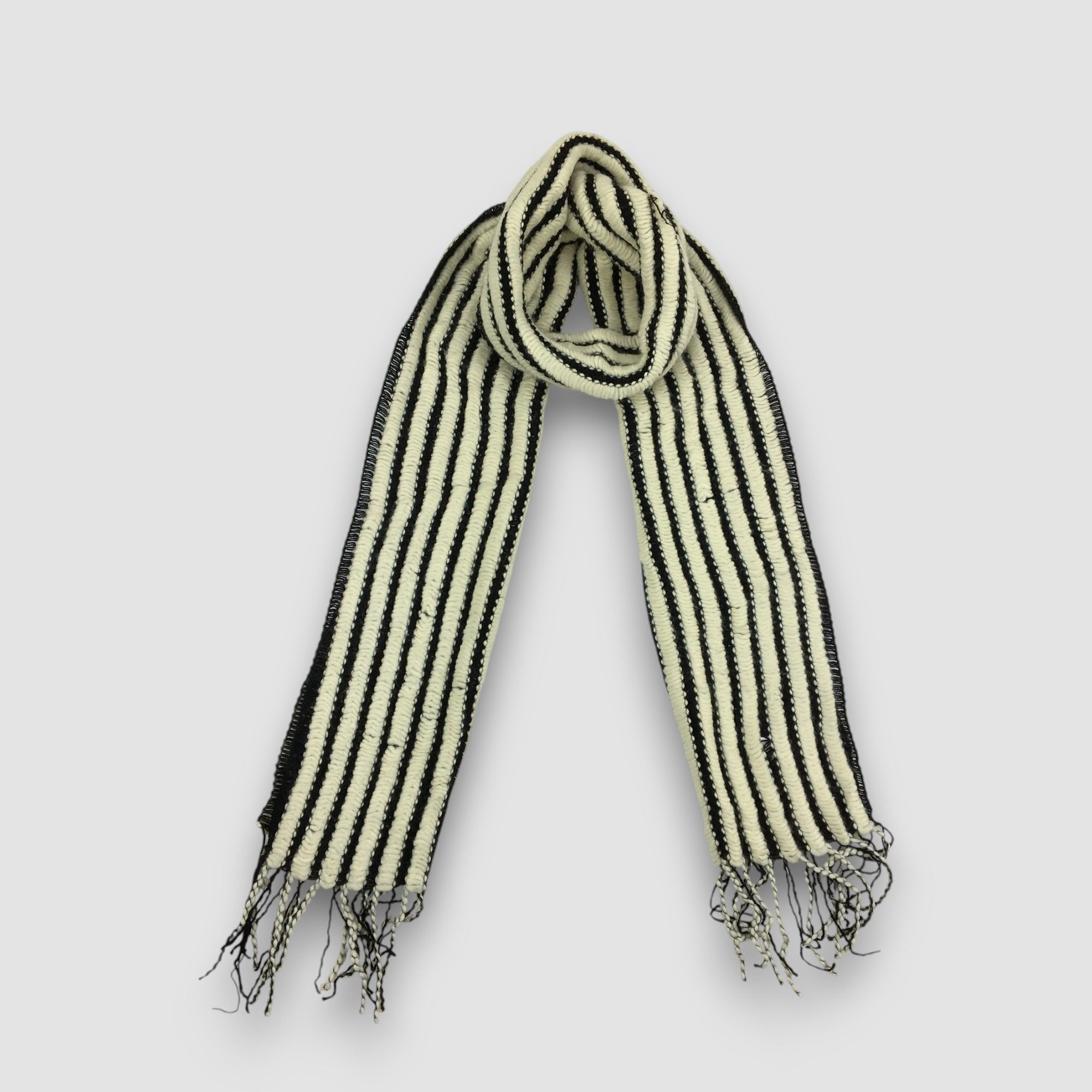 agnes b. Vintage Agnes B Scarf Scarf Muffler Knitted Wool Scarves Size ONE SIZE - 1 Thumbnail