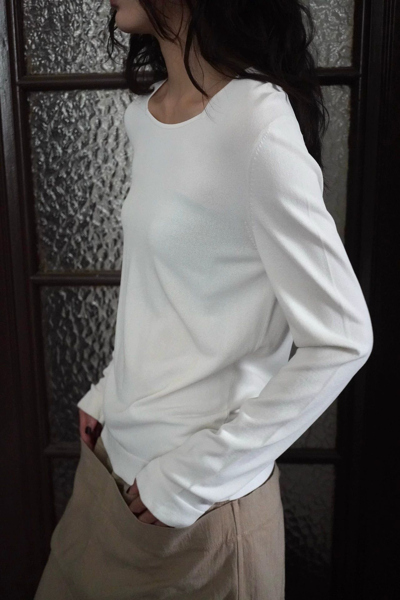Hermes Hermes x Margiela 00s White Viscose LS Tee S/M Size S / US 4 / IT 40 - 5 Thumbnail