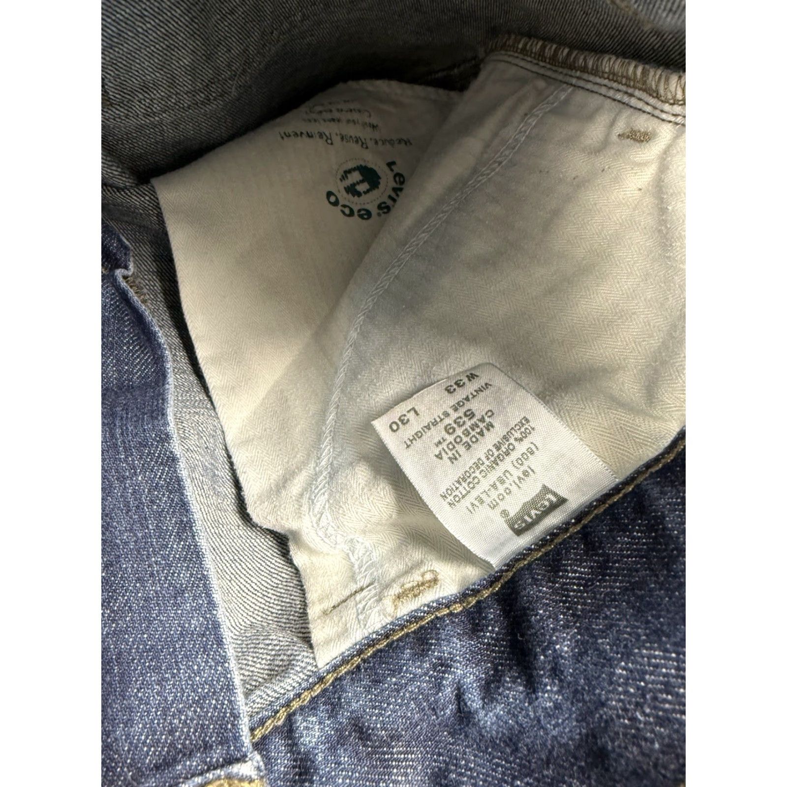 Levi's Levi's Jeans Men 33X30 Vintage Straight Denim Cotton Blue 5-Pocket Regular (Medium Wash) 500 Series Mens Size US 33 - 4 Thumbnail