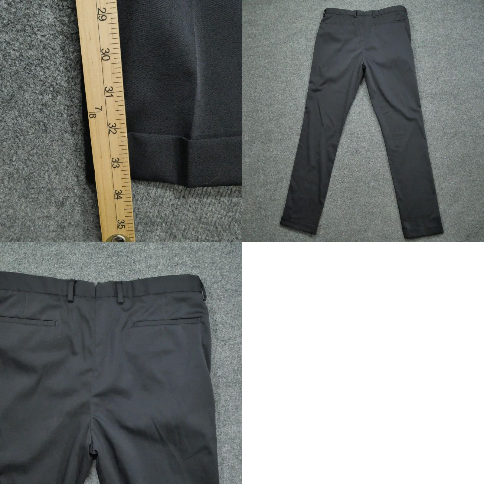 Murano Murano Pants Mens 34x34 Navy Blue Dress Slacks Evan Fit Stretch Classic Flat Front Mid Rise 34 Inseam 34 Regular Waist Zip Mens Size US 34 / EU 50 - 8 Thumbnail