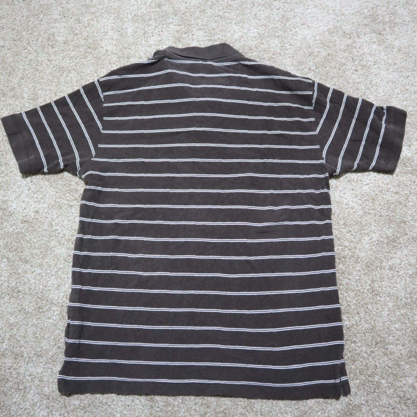 Wrangler Wrangler Polo Shirt Mens Size M 100% Cotton Brown Stripes Short Sleeve Shirt Size US M / EU 48-50 / 2 - 7 Thumbnail