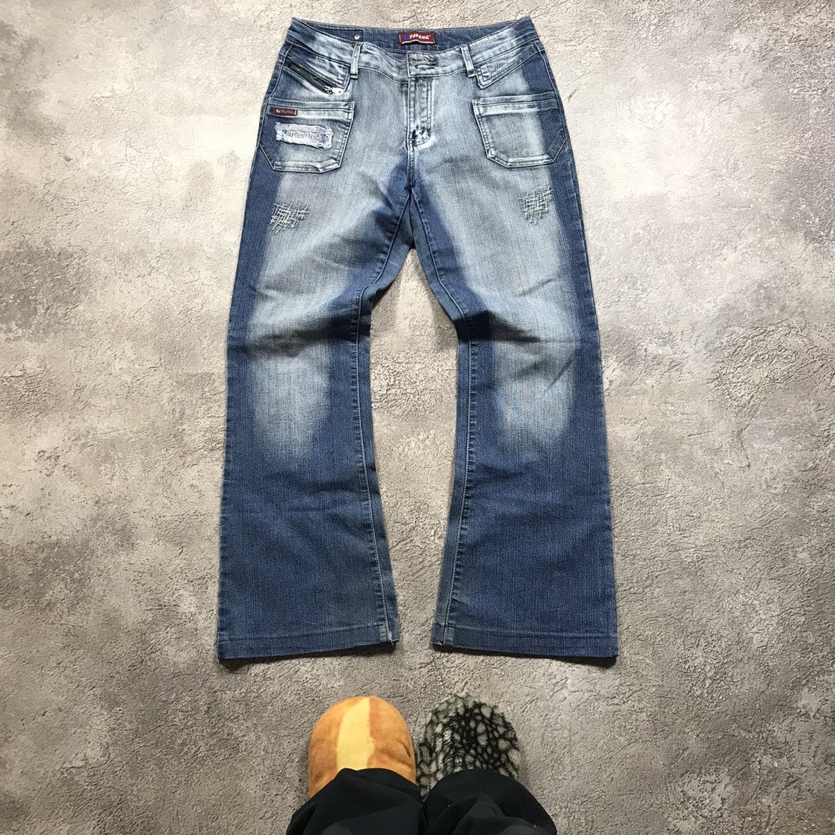 Vintage Vintage 90s Faded Distressed Baggy Jeans Grunge Skate 29 Size 29" - 2 Thumbnail