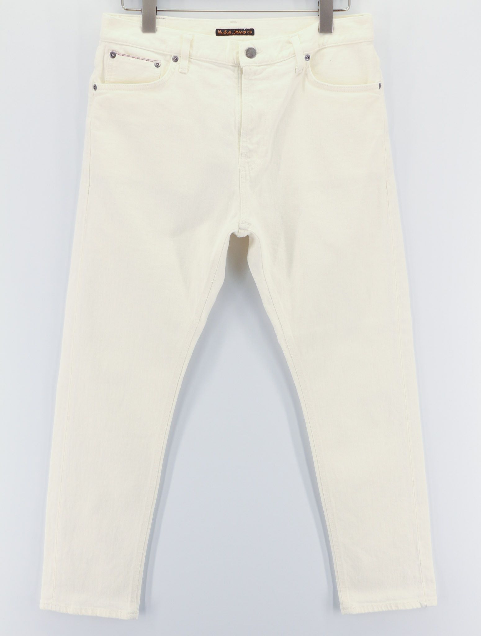 Nudie Jeans BRUTE KNUT W31/L28 Selvedge Anti-Fit Stretch Ecru 80593 Size US 31 - 2 Thumbnail