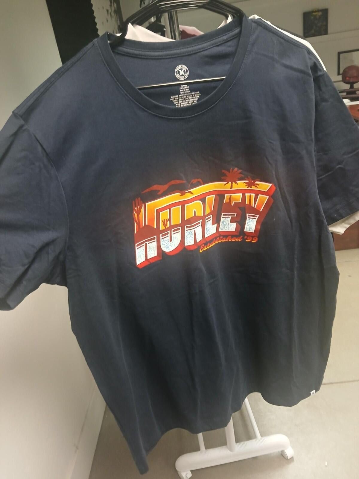 Hurley Hurley 100% Cotton XXL 2XL Mens Blue Surf Tshirt New w/ Tags Size US XXL / EU 58 / 5 - 3 Thumbnail