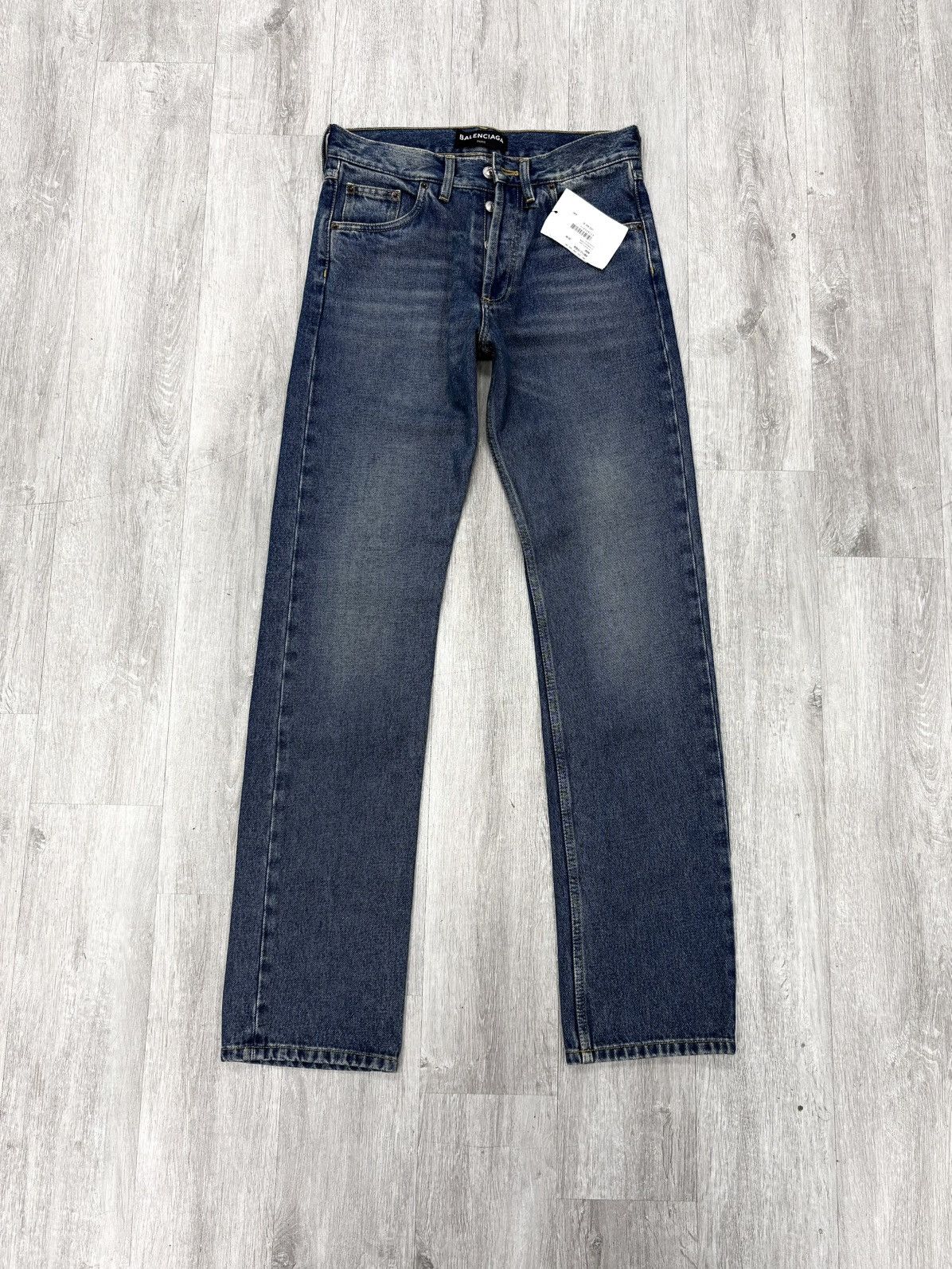 Balenciaga Balenciaga Stonewashed Bleach Brush Denim Jeans Size US 29 - 3 Thumbnail