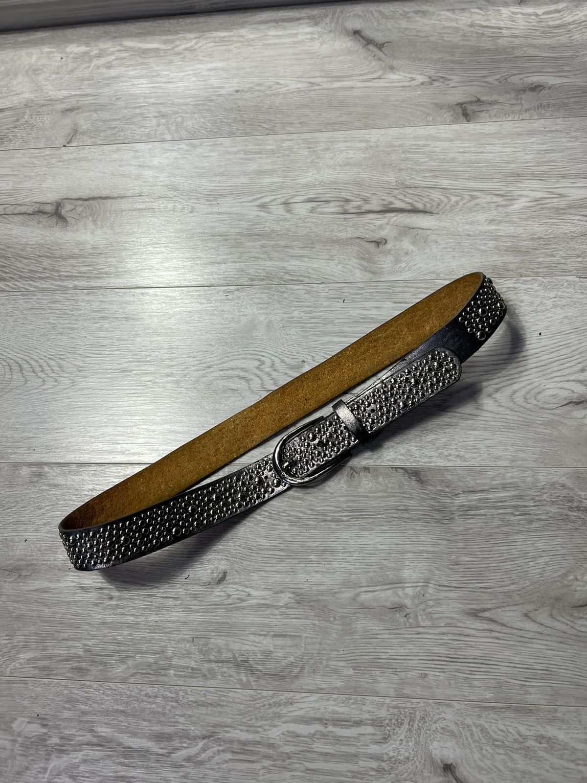 Vintage Vintage Avant Garde Studded Leather Belt Y2K Style Size ONE SIZE - 8 Thumbnail