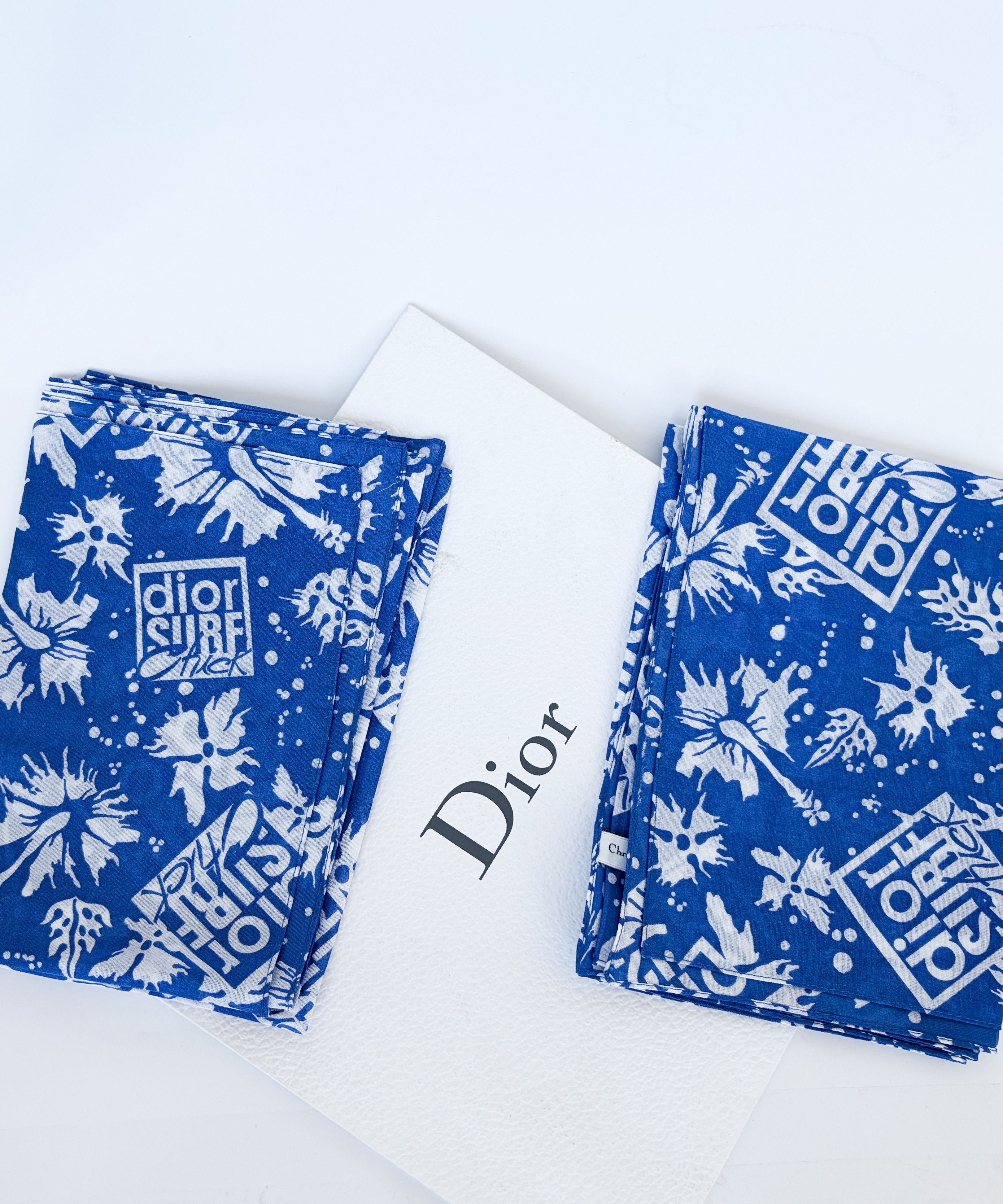 Dior DIOR Scarf Pareo Top Blue White Surf Chick NEW Womens Size ONE SIZE - 2 Thumbnail