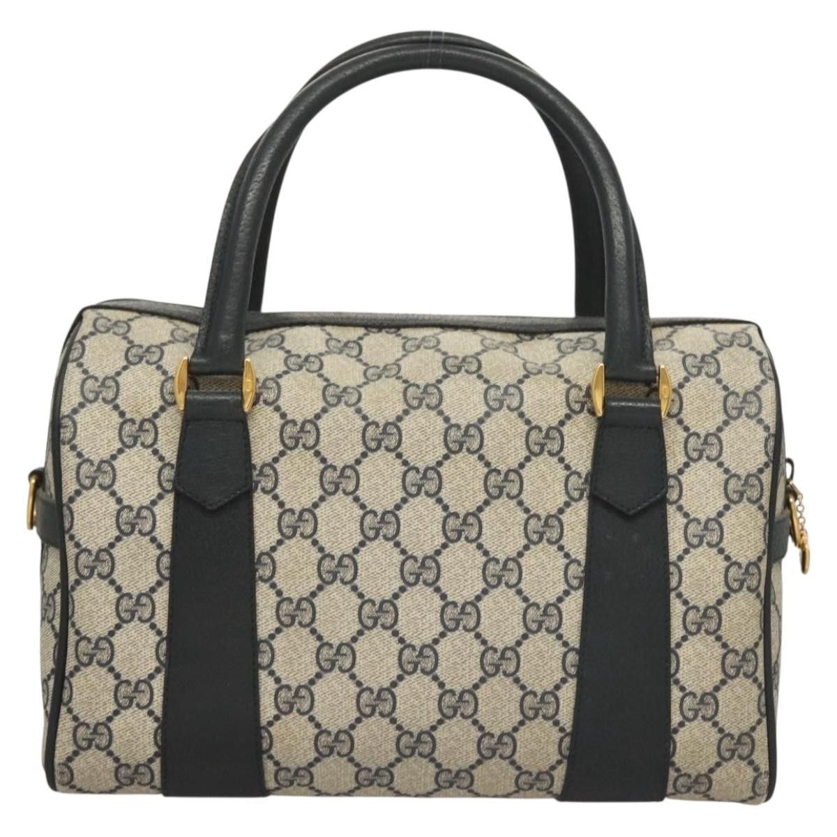 Gucci GUCCI GG Supreme Sherry Line Hand Bag Pvc Navy Gold Red Size ONE SIZE - 3 Thumbnail
