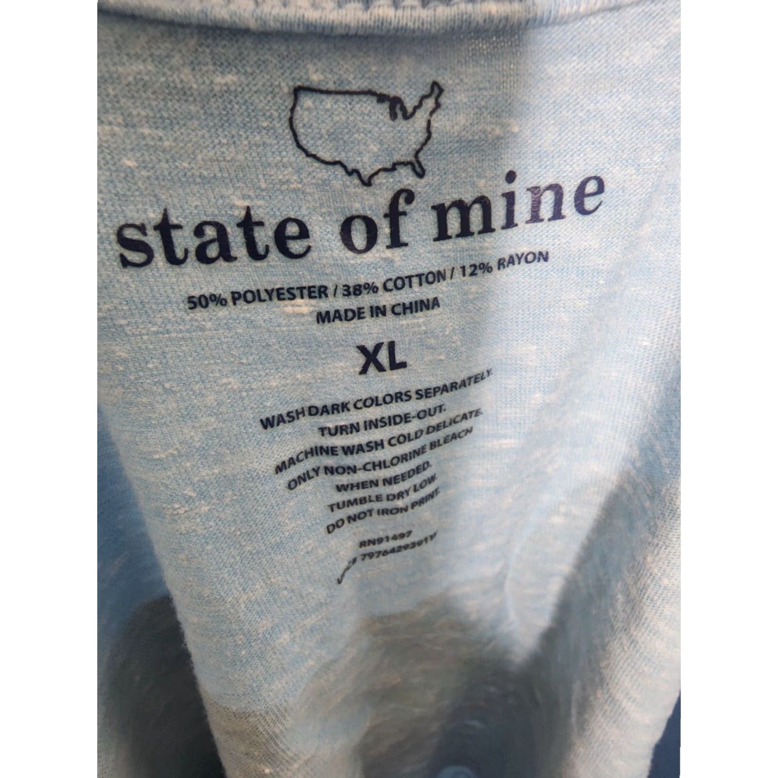Vintage Womens XL State of Mine T-Shirt Florida "The Buckeye State" Funny Misprint Shirt Womens XL Blue Cotton Blend Logo State of Mine Vintage No Size XL / US 12-14 / IT 48-50 - 3 Thumbnail