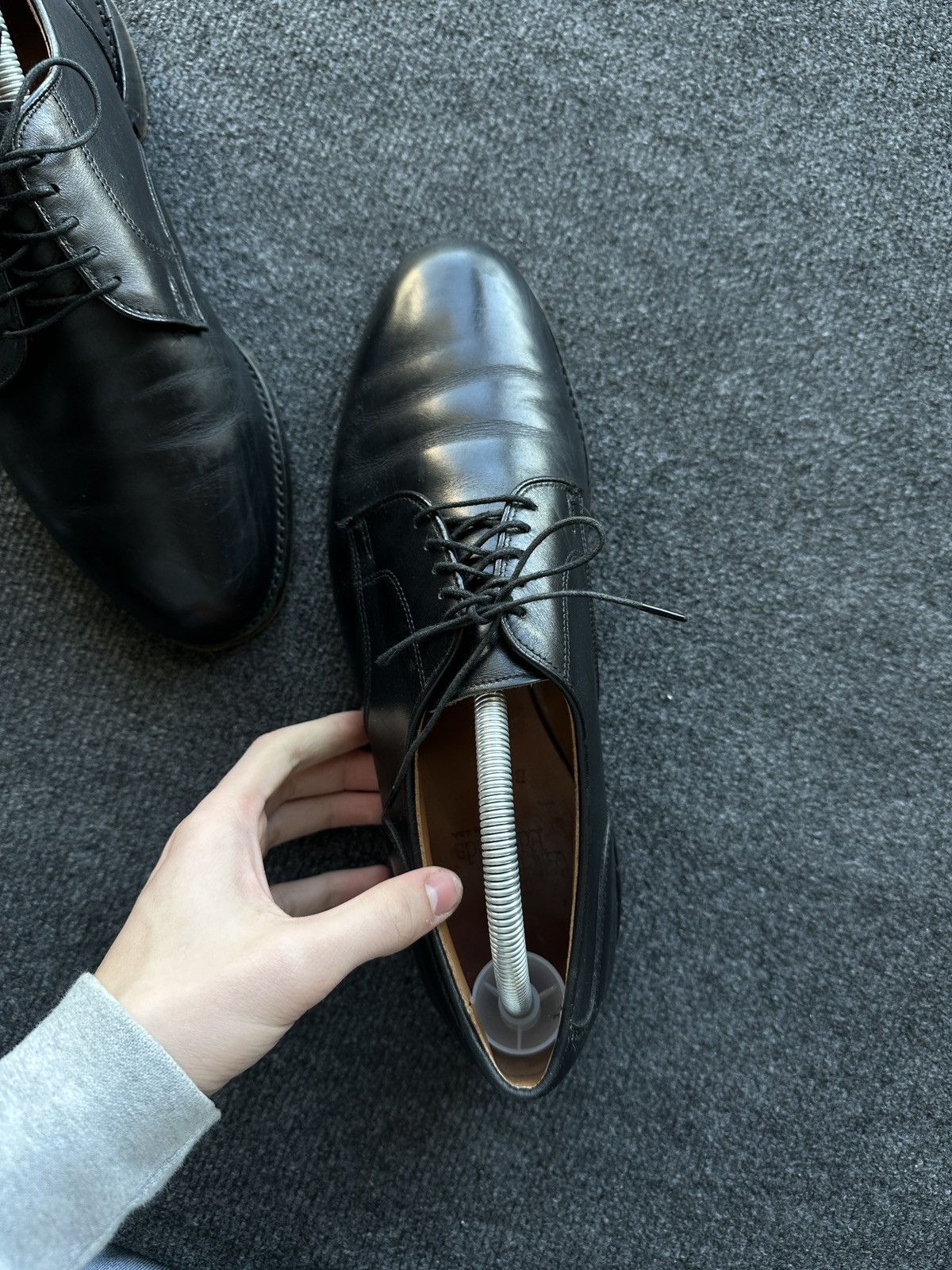 Allen Edmonds LUXURY 🚨 ALLEN EDMONDS VNTG SHOES MEN BLACK LUXURY RARE Size US 9.5 / EU 42-43 - 13 Thumbnail