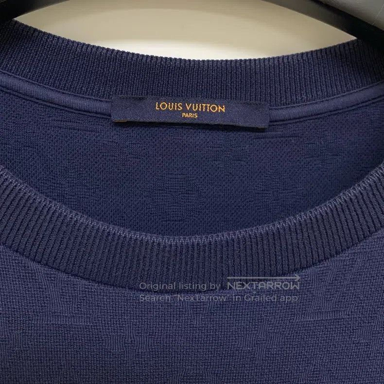 Louis Vuitton Louis Vuitton Dark blue navy blue full print short sleeves Size US M / EU 48-50 / 2 - 2 Thumbnail