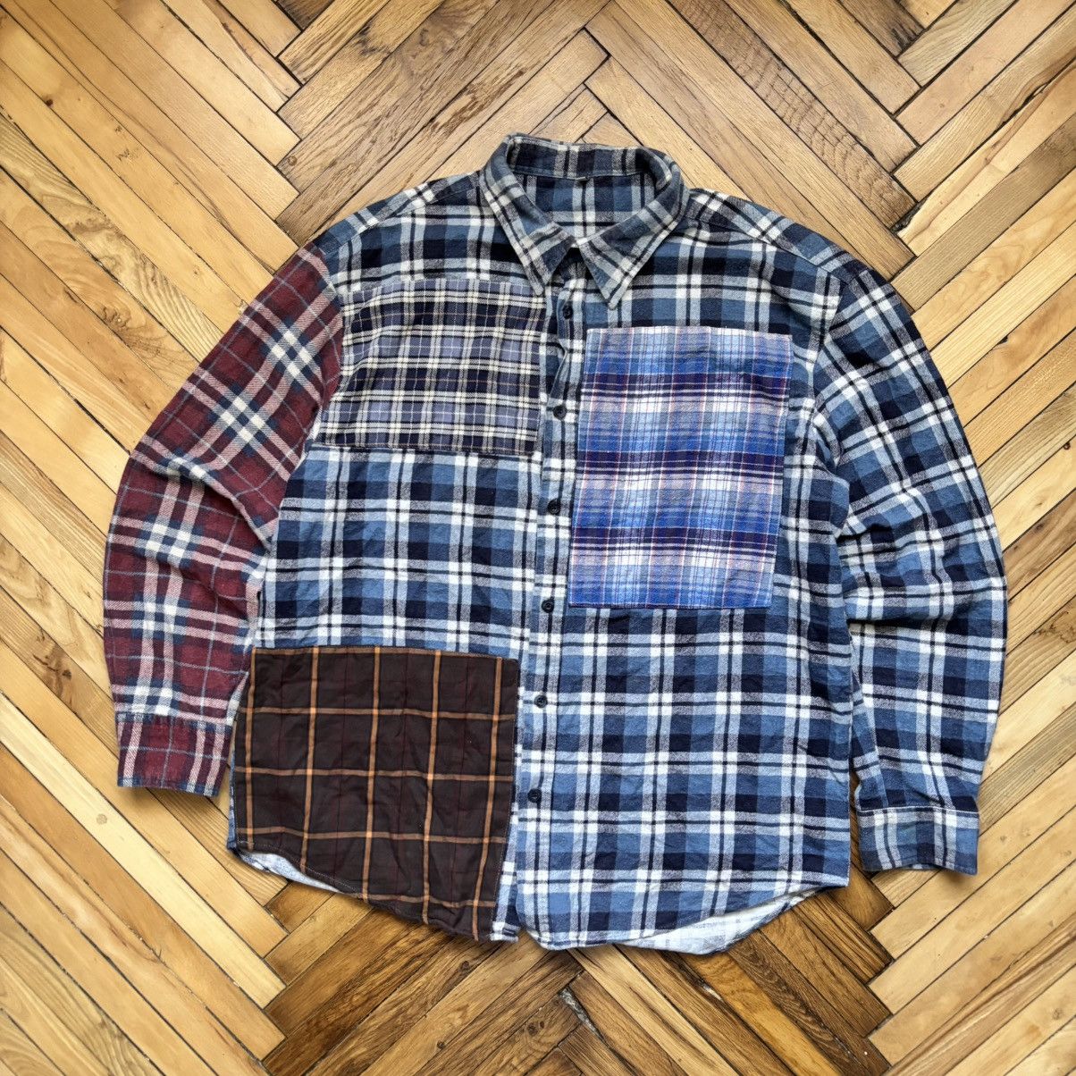 Vintage Japanese Needles Style Patch Work Shirt