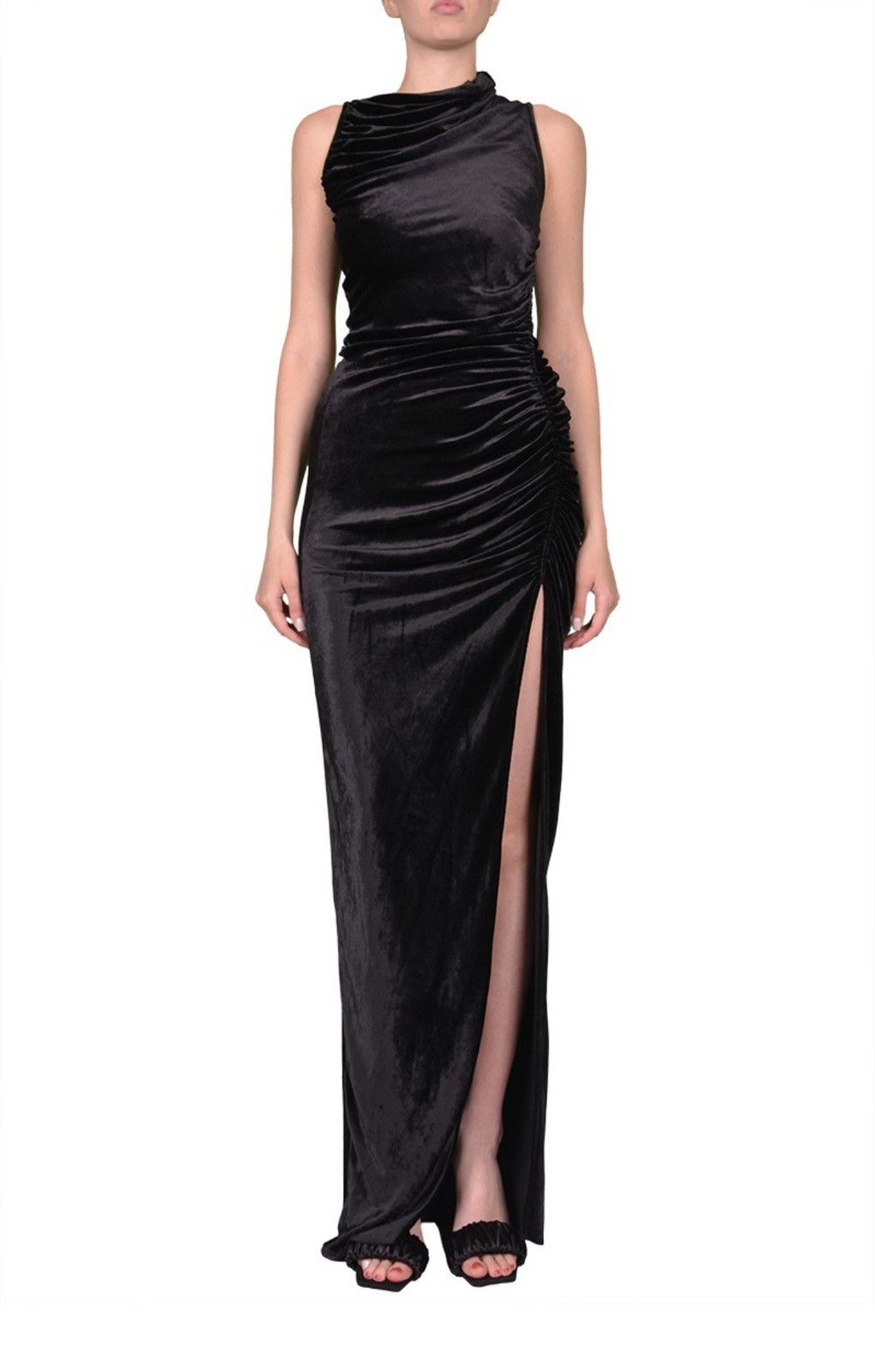 Rick Owens × Rick Owens Lilies Last Size Rick Owens Lilies Velour Black Maxi Dress Size M / US 6-8 / IT 42-44 - 1 Thumbnail