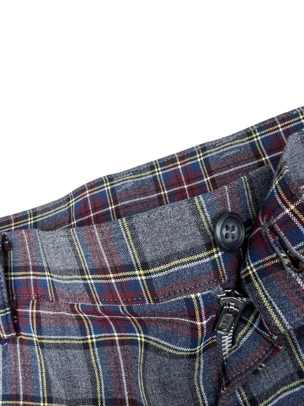 PPFM Vintage PPFM Rayon Polyester Blend Stretch Tartan Flare Pant Size US 31 - 6 Thumbnail