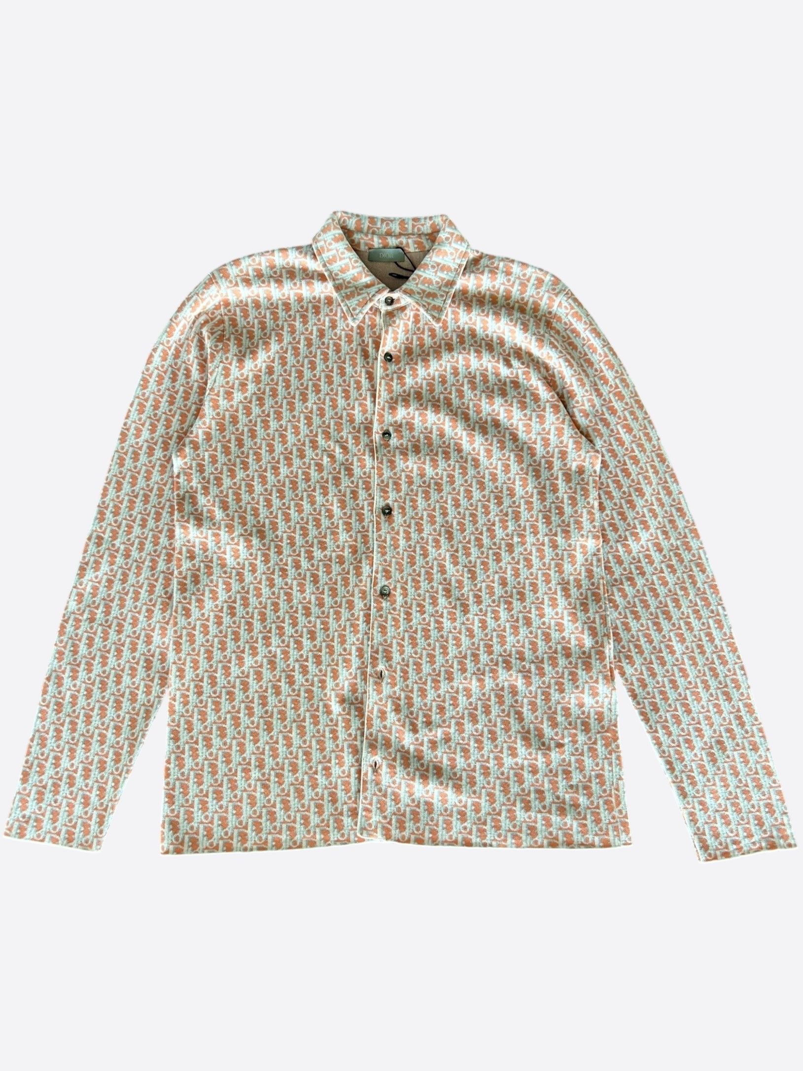 Dior Dior Pink & Blue Oblique Button Up Shirt Size US M / EU 48-50 / 2 - 1 Thumbnail