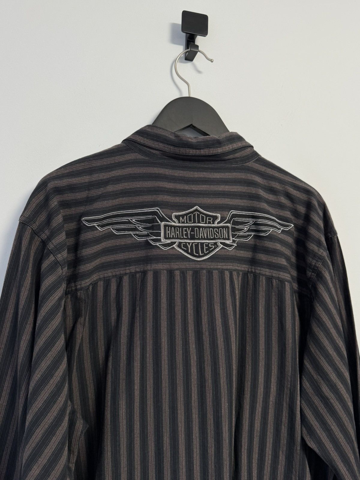 Harley Davidson Harley Davidson Vintage Button Up Big Logo 90’s style Biker Size US XL / EU 56 / 4 - 12 Thumbnail