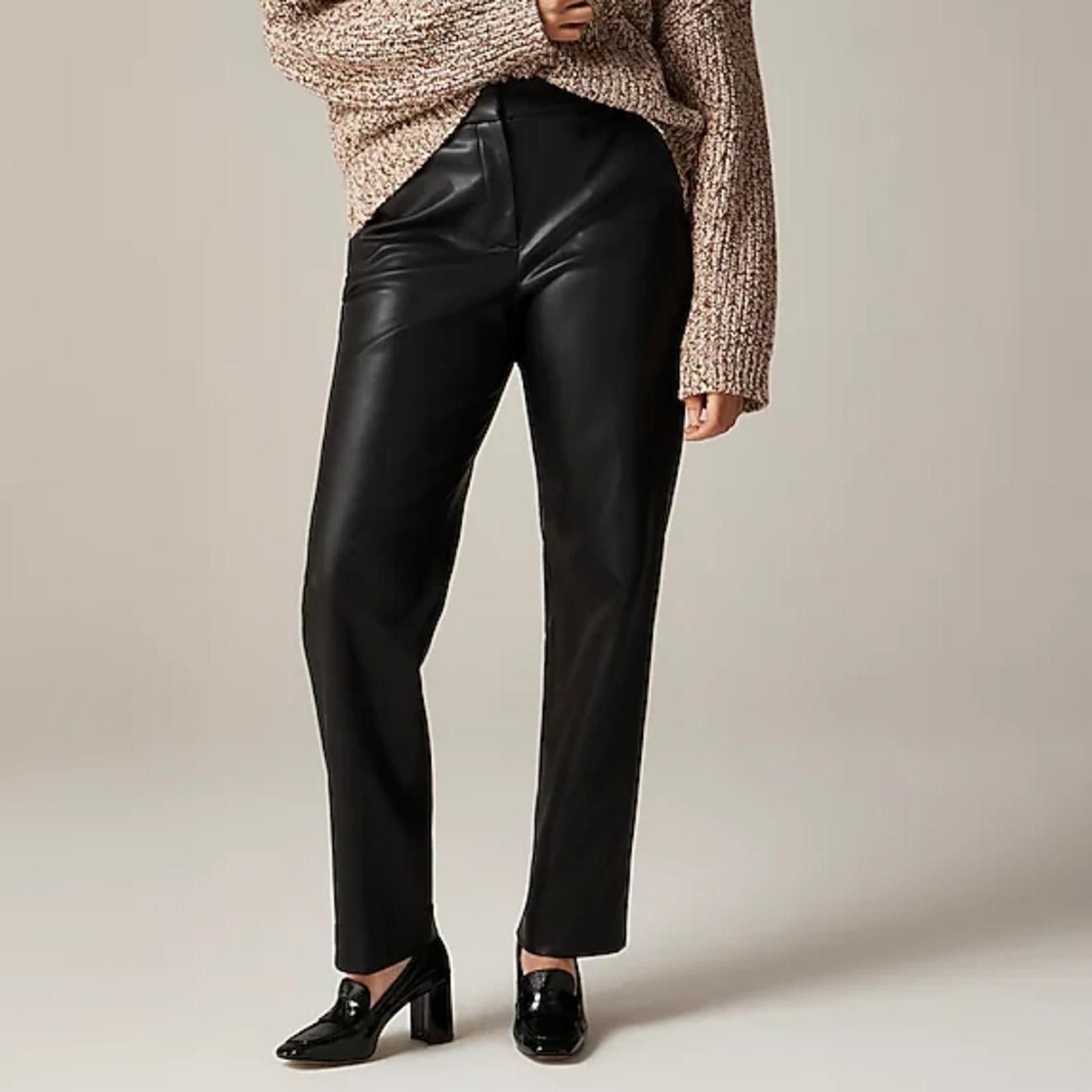J.Crew J Crew Kate straight-leg pant in faux leather Size 25" / US 0 / IT 36 - 1 Thumbnail