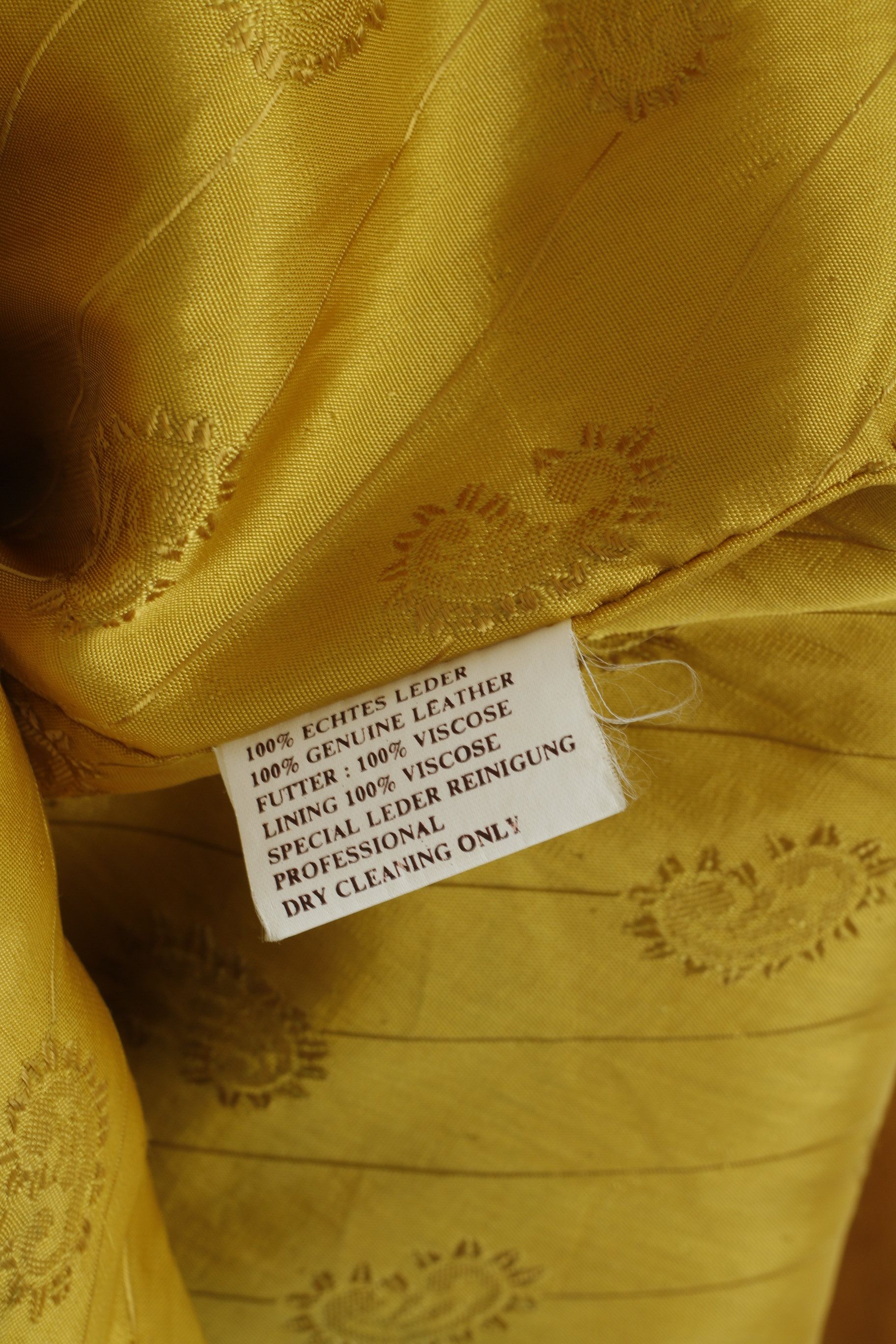 Vintage Vintage Women 48 XXL Jacket Mustard leather 7293 Size XXL / US 16-18 / IT 52-54 - 6 Thumbnail