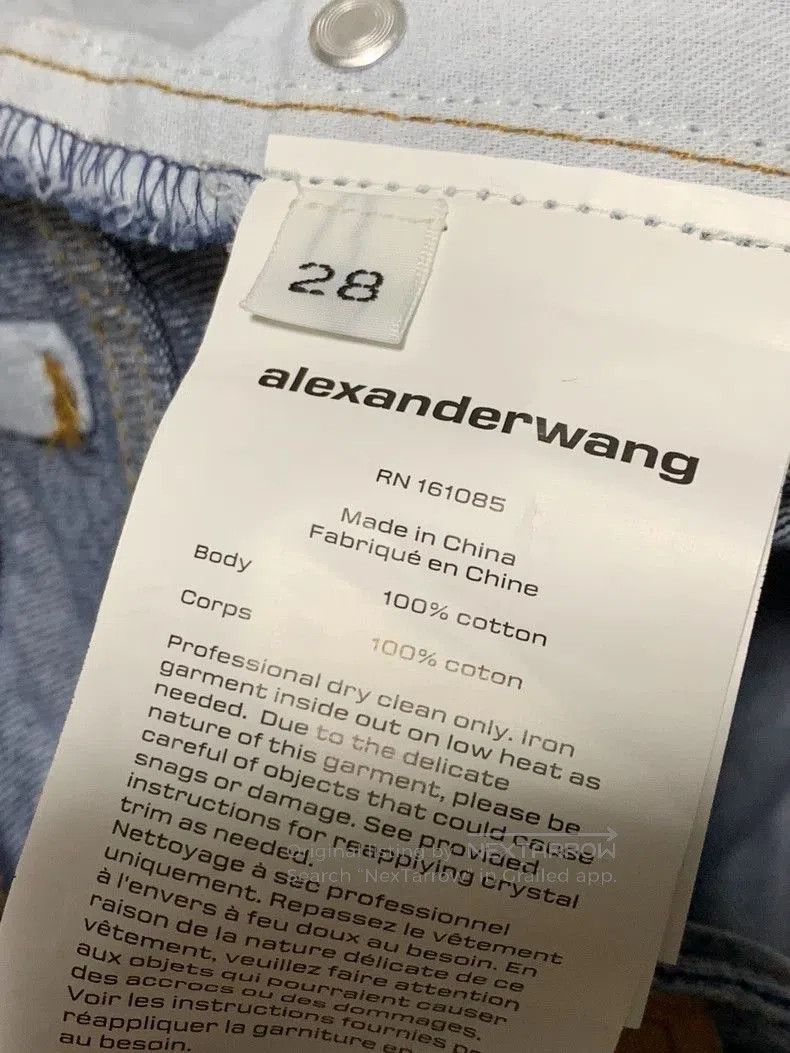 Alexander Wang Alexander Wang Denim Shorts with Rhinestones. Size US 28 / EU 44 - 3 Thumbnail