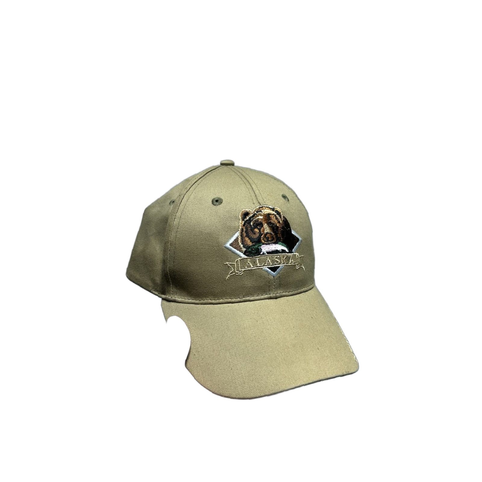 Vintage VINTAGE Animal Strapback Hat Cap Alaska Denali National Park Bear Animal Nature Tan Baseball Cap Adjustable Men Brown Nature Mens Size US M / EU 48-50 / 2 - 1 Thumbnail