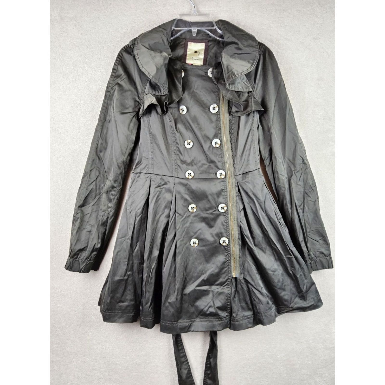 Anthropologie Anthropologie Jacket Women Size 4 Belted Brown Nylon Blend Lined Vintage? Size S / US 4 / IT 40 - 4 Thumbnail