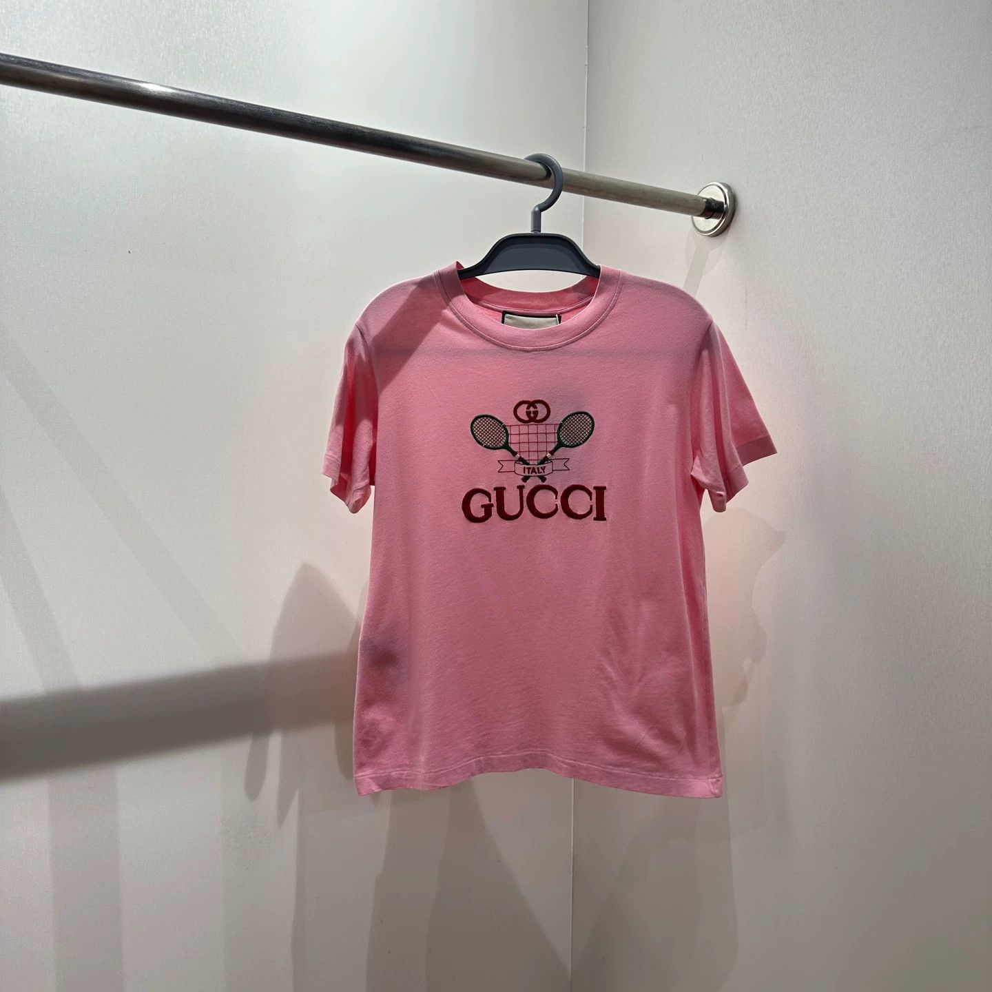 Gucci Pink Short Sleeve Graphic T-Shirt Size US XXS / EU 40 - 1 Thumbnail