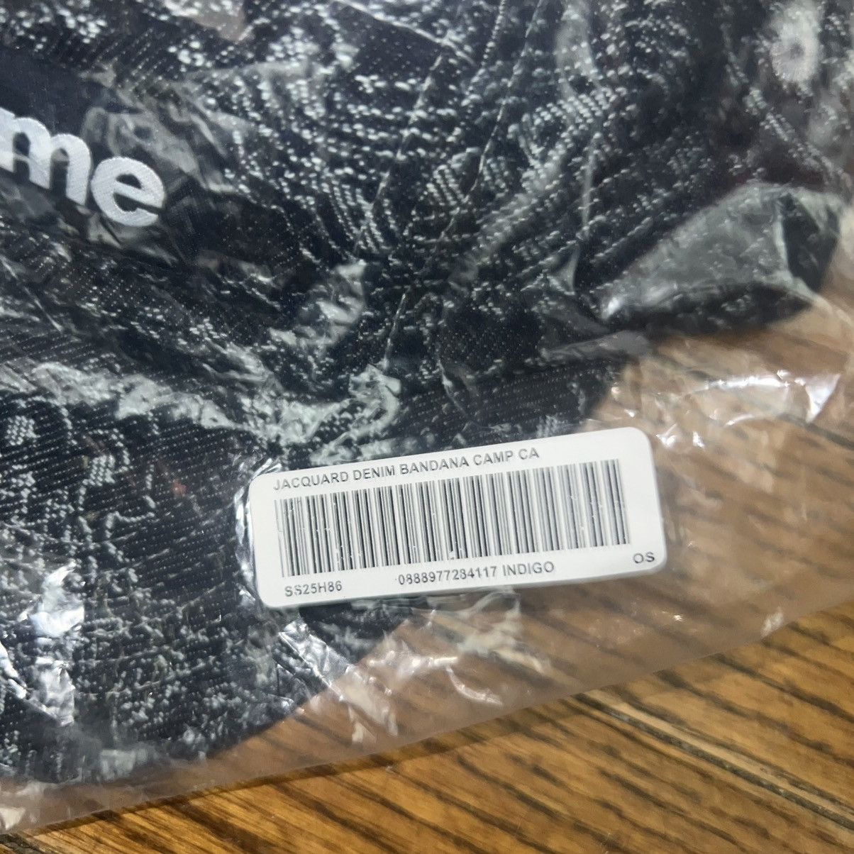 Supreme Supreme Bandana Jacquard Denim Camp Cap indigo Size:One Size Size ONE SIZE - 4 Thumbnail