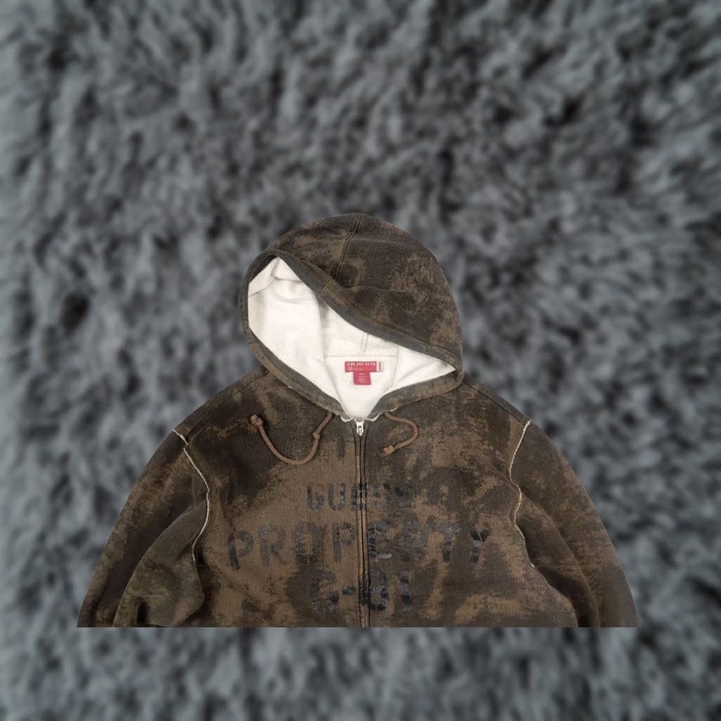 Guess VINTAGE GUESS Hoodie Adult M Green Rare Eagle Logo Zip Size US M / EU 48-50 / 2 - 1 Thumbnail