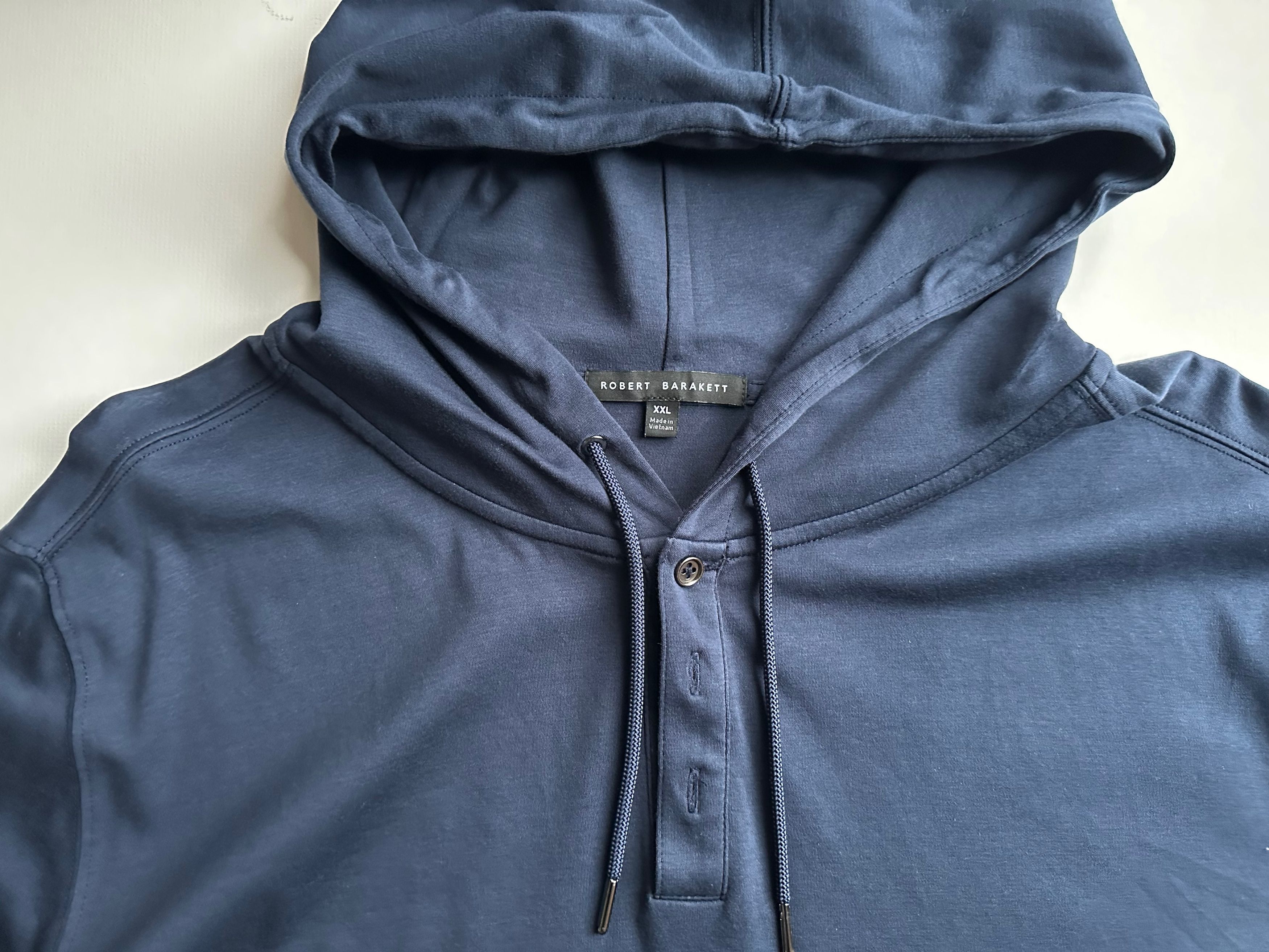 Robert Barakett Robert Barakett Pima Cotton Hoodie - Navy - XXL Size US XXL / EU 58 / 5 - 2 Thumbnail