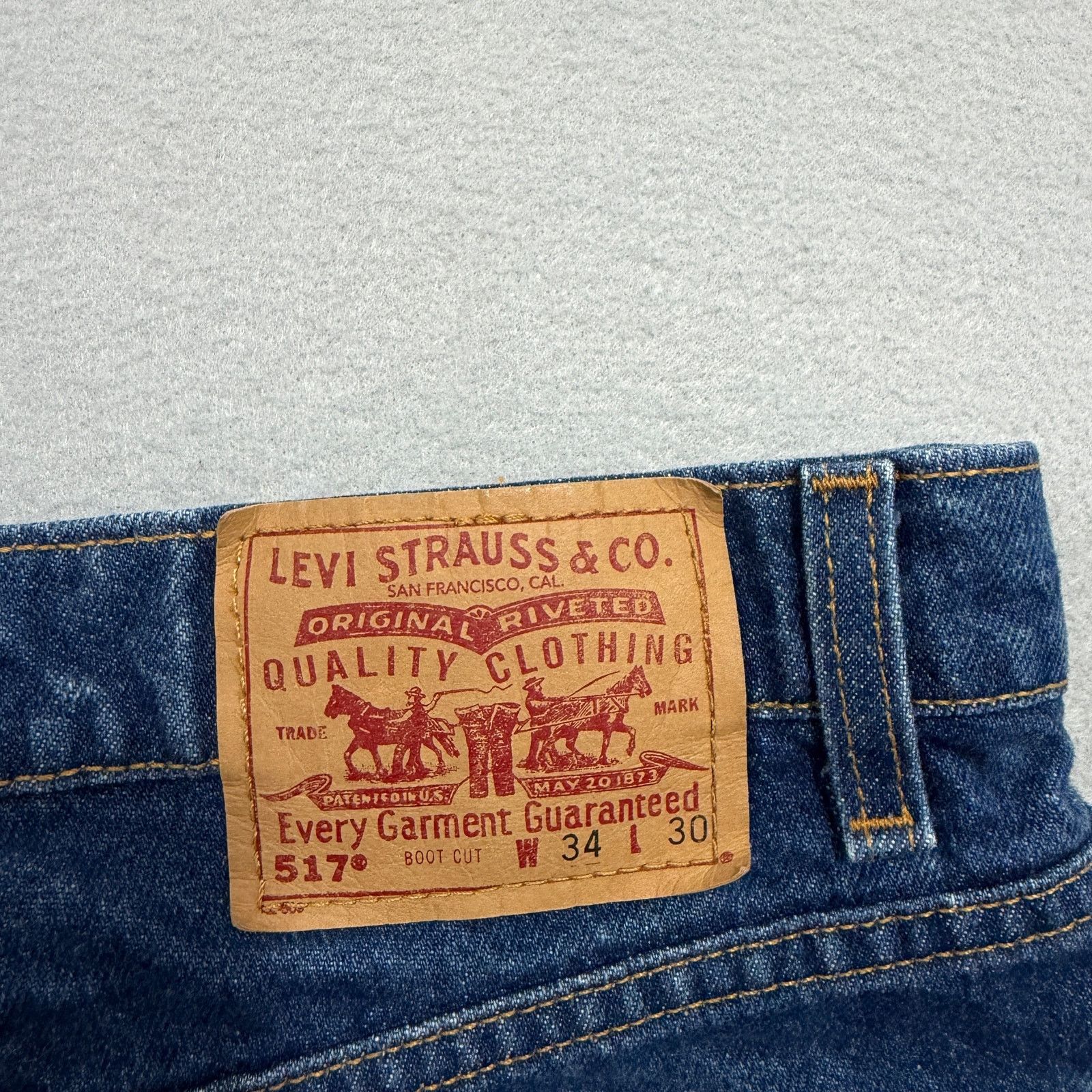 Levi's Vintage Levis 517 Jeans Men's 34x30 Blue Denim Made in USA Size US 34 / EU 50 - 6 Thumbnail