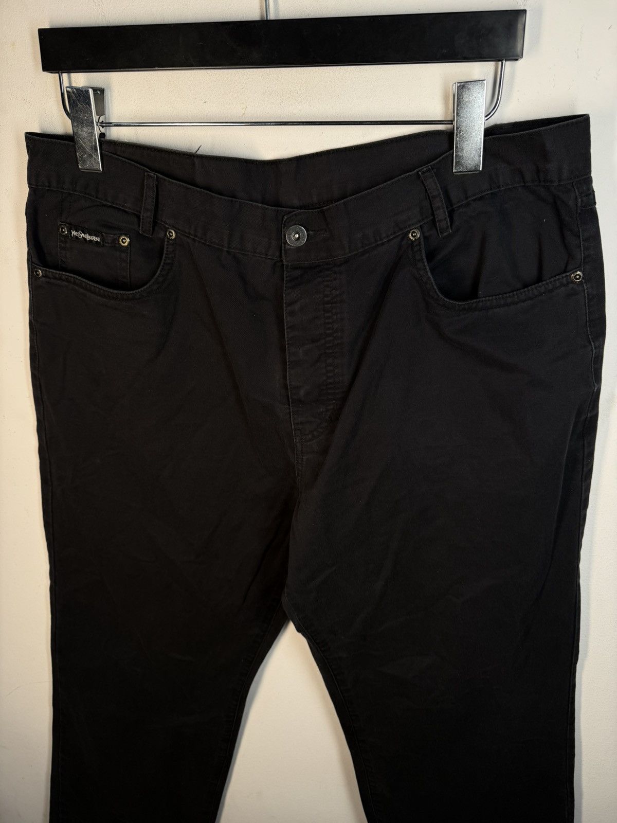 Yves Saint Laurent 36x30 YSL Jeans Black Denim Pants Casual Old Money Size US 36 / EU 52 - 17 Thumbnail