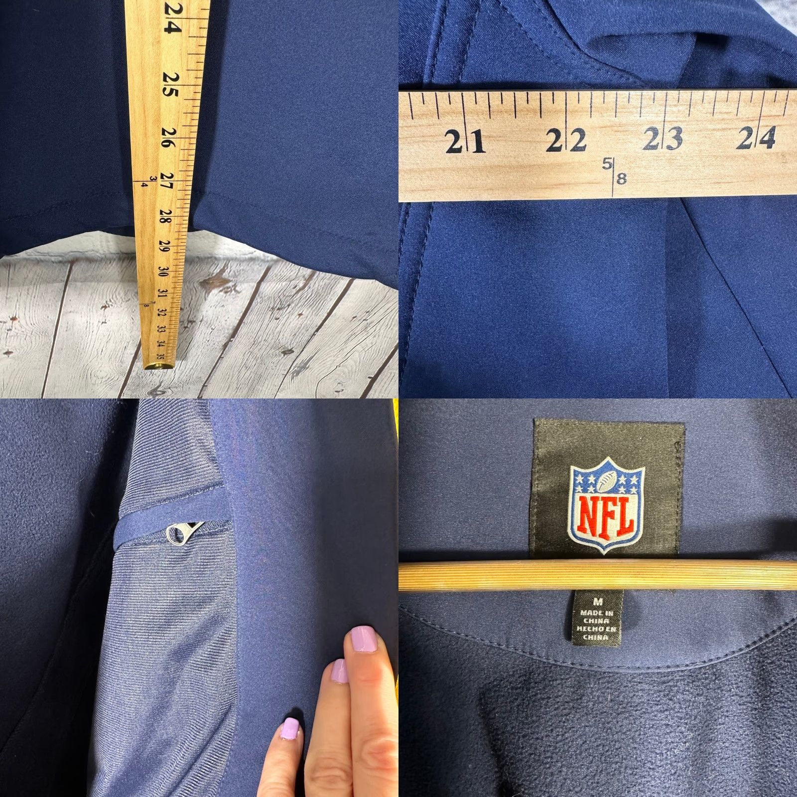 NFL NFL Super Bowl XLVIII Navy Blue Softshell Full Zip Jacket Mens Embroidered Size US M / EU 48-50 / 2 - 8 Thumbnail