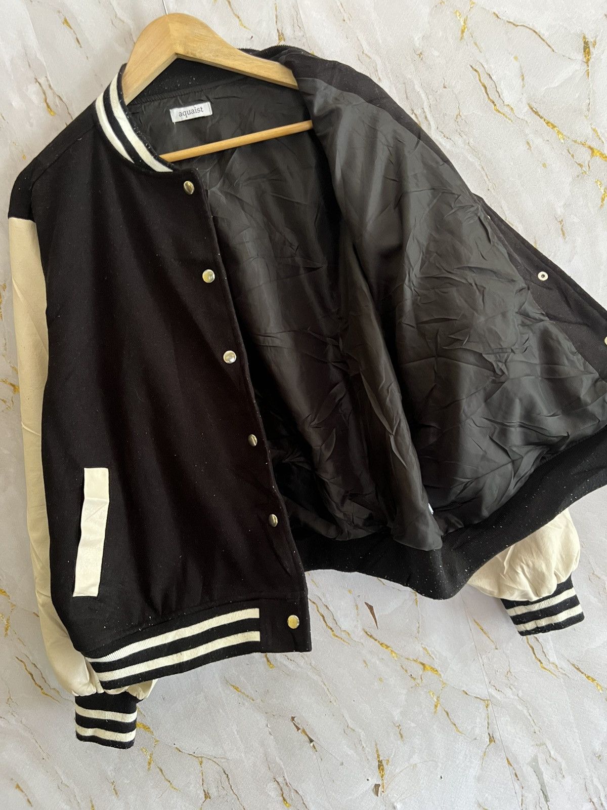 Japanese Brand 💀 AQUAIST VARSITY – STREET WAR JACKET 💀 Size US L / EU 52-54 / 3 - 6 Thumbnail