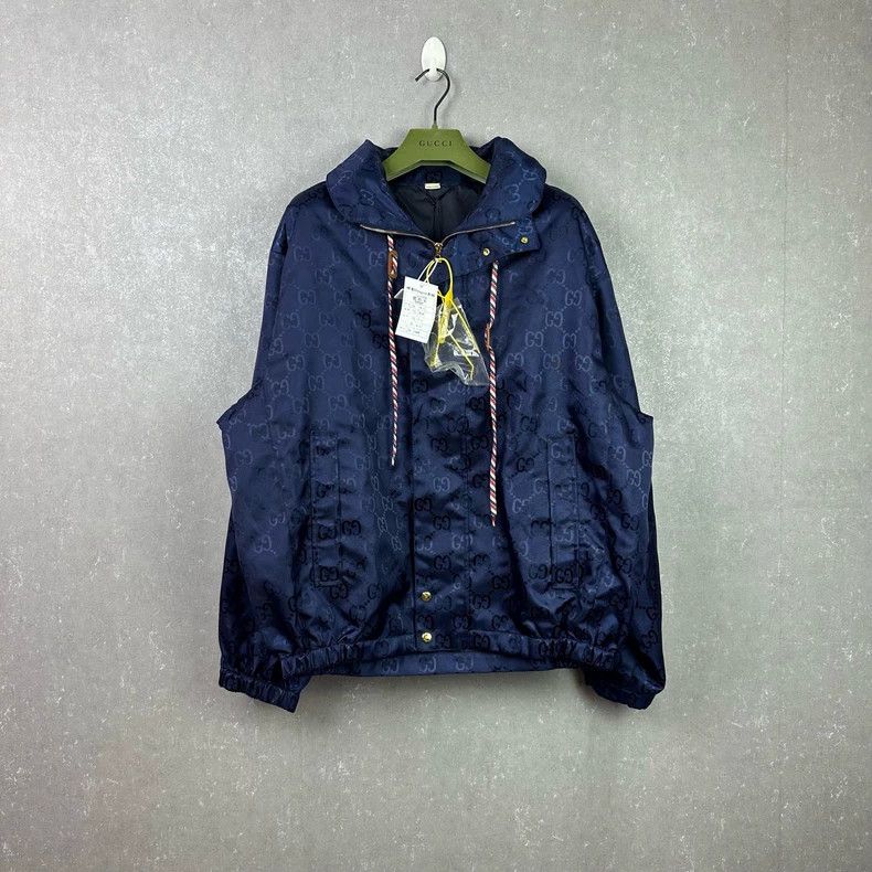 Gucci Gucci FW22Logo Jaccard Hooded Jacket 2502-Nextarrow Size US M / EU 48-50 / 2 - 1 Thumbnail