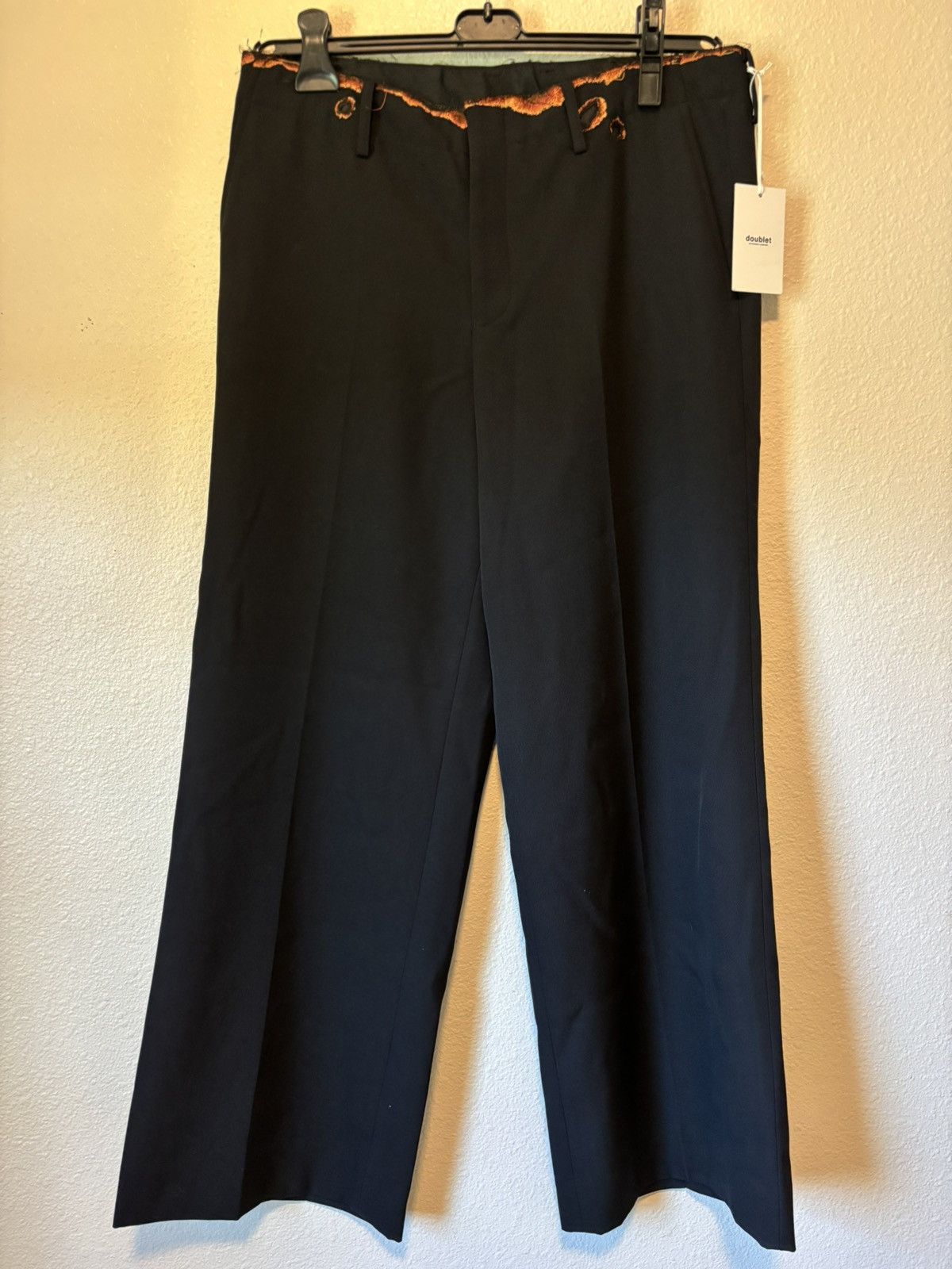 Doublet Doublet ‘burning’ embroidery wide leg trousers Size US 33 - 1 Thumbnail