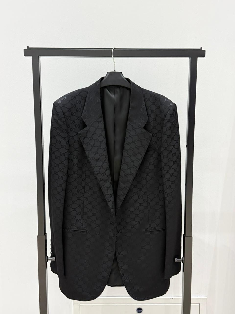 Gucci CC28 GG Cotton Viscose Formal Jacket in Black Size US L / EU 52-54 / 3 - 1 Thumbnail