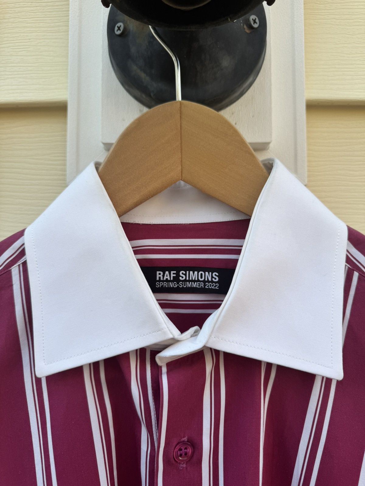 Raf Simons Red & White Striped Shirt Size US XS / EU 42 / 0 - 4 Thumbnail