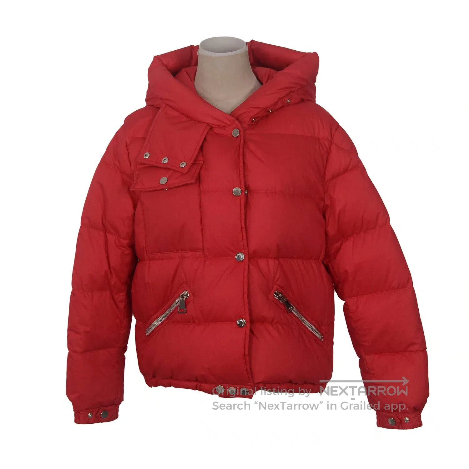 Moncler Moncler Lioran Red Hooded Down Jacket. Size S / US 4 / IT 40 - 1 Thumbnail