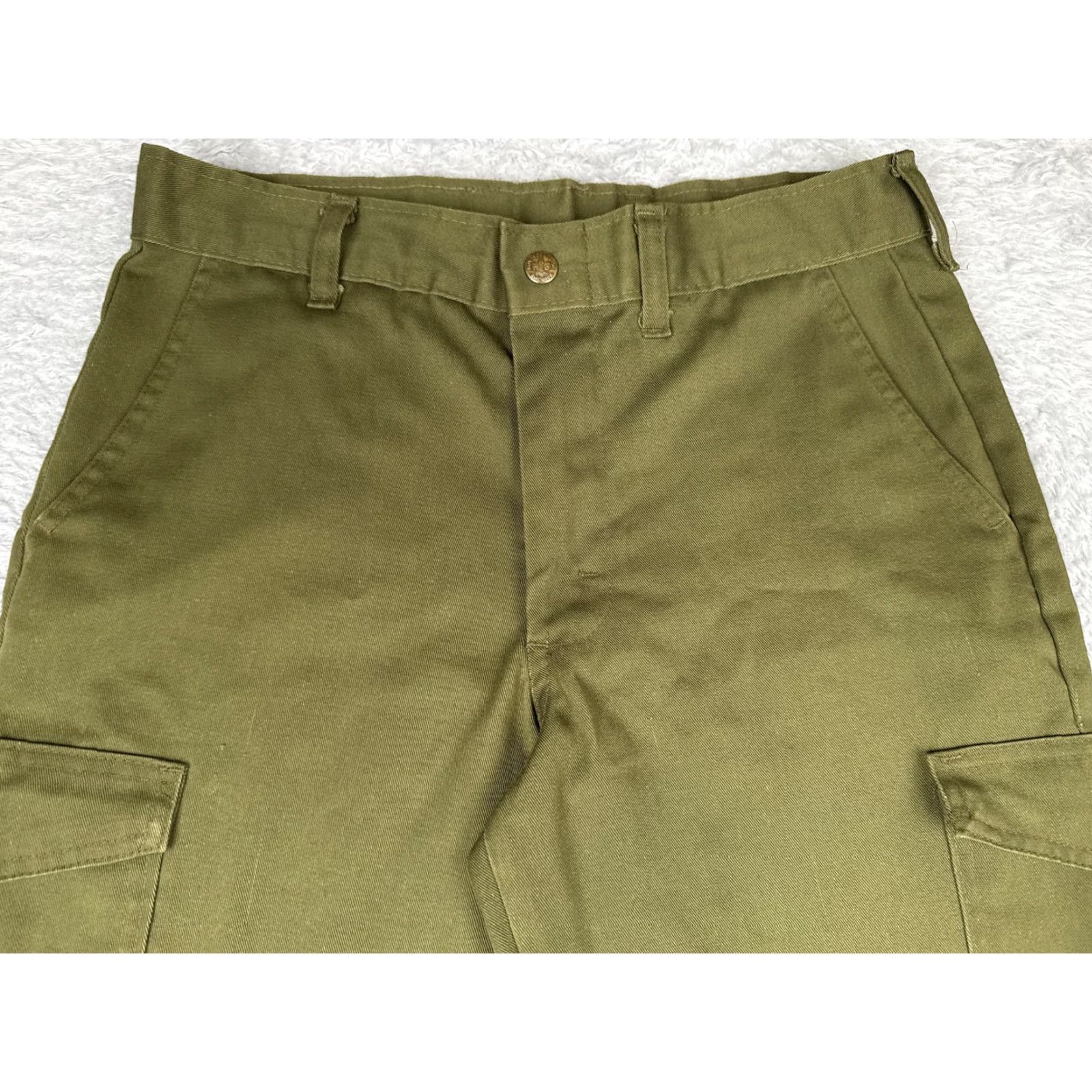 Vintage VINTAGE Boy Scouts Of America Pants Mens 29x28 Green Twill Cargo Pockets Outdoor Campaign Mens Size US 29 - 4 Thumbnail