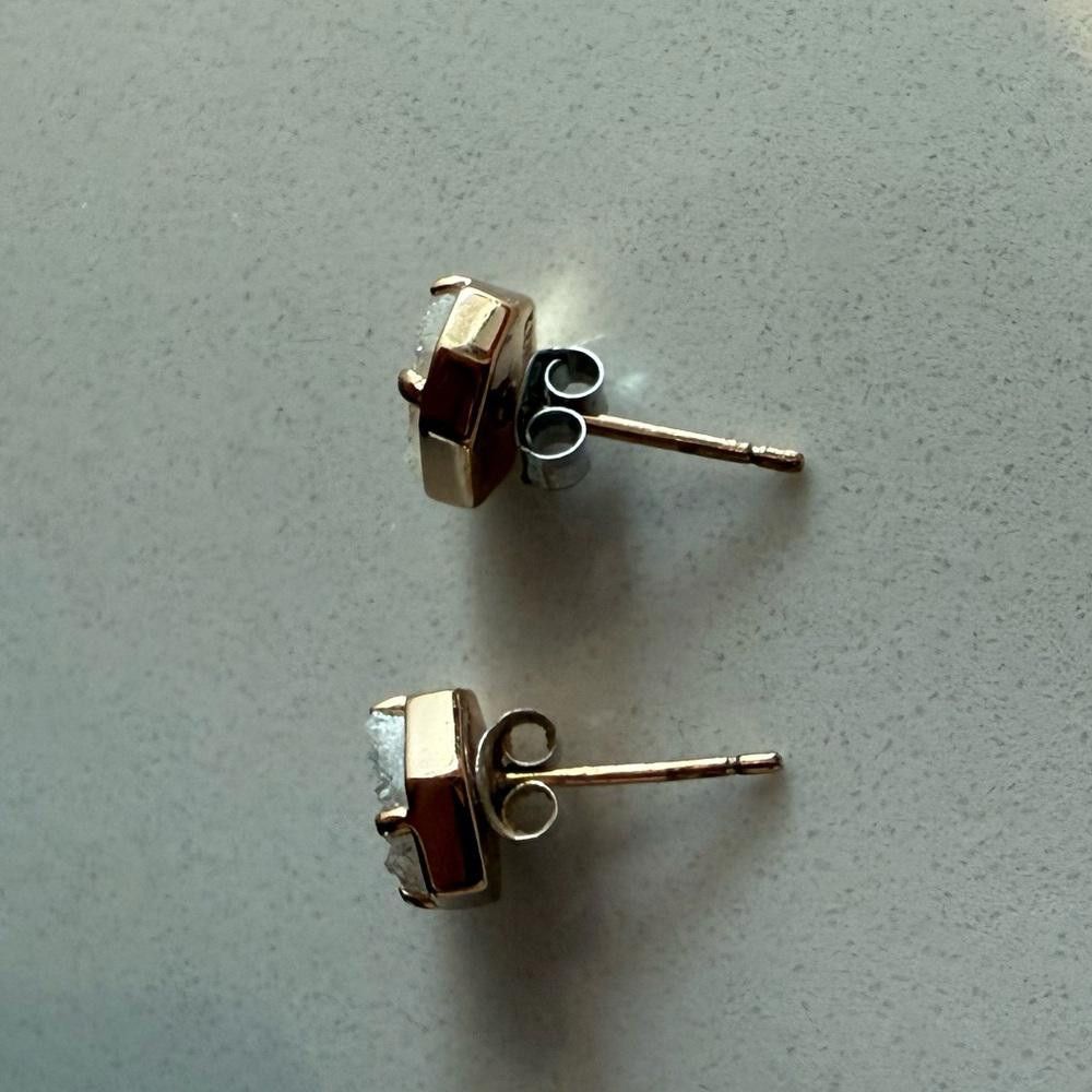 Designer Kendra Scott RARE Taylor Iridescent Drusy Stud Earrings Gold Size ONE SIZE - 8 Thumbnail