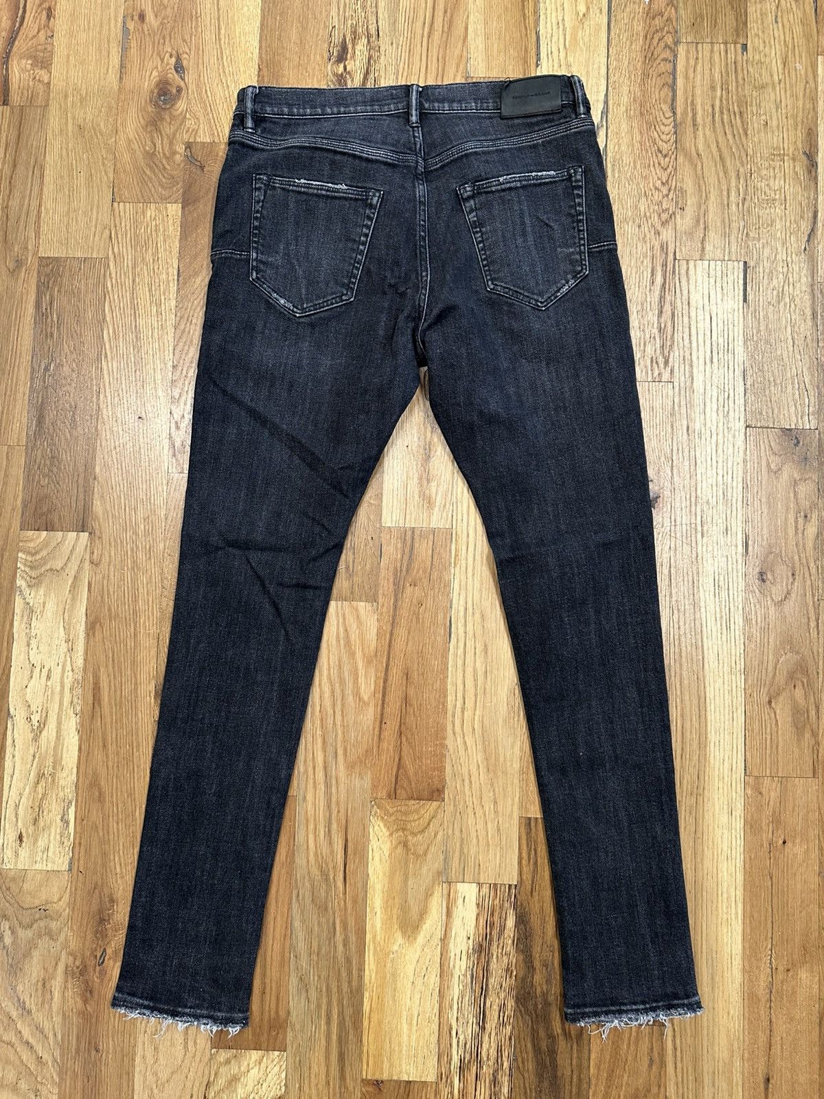 Purple Brand Purple Brand Knee Rip Paint Splatter Black Denim Jeans Sz 31 Size US 31 - 2 Thumbnail