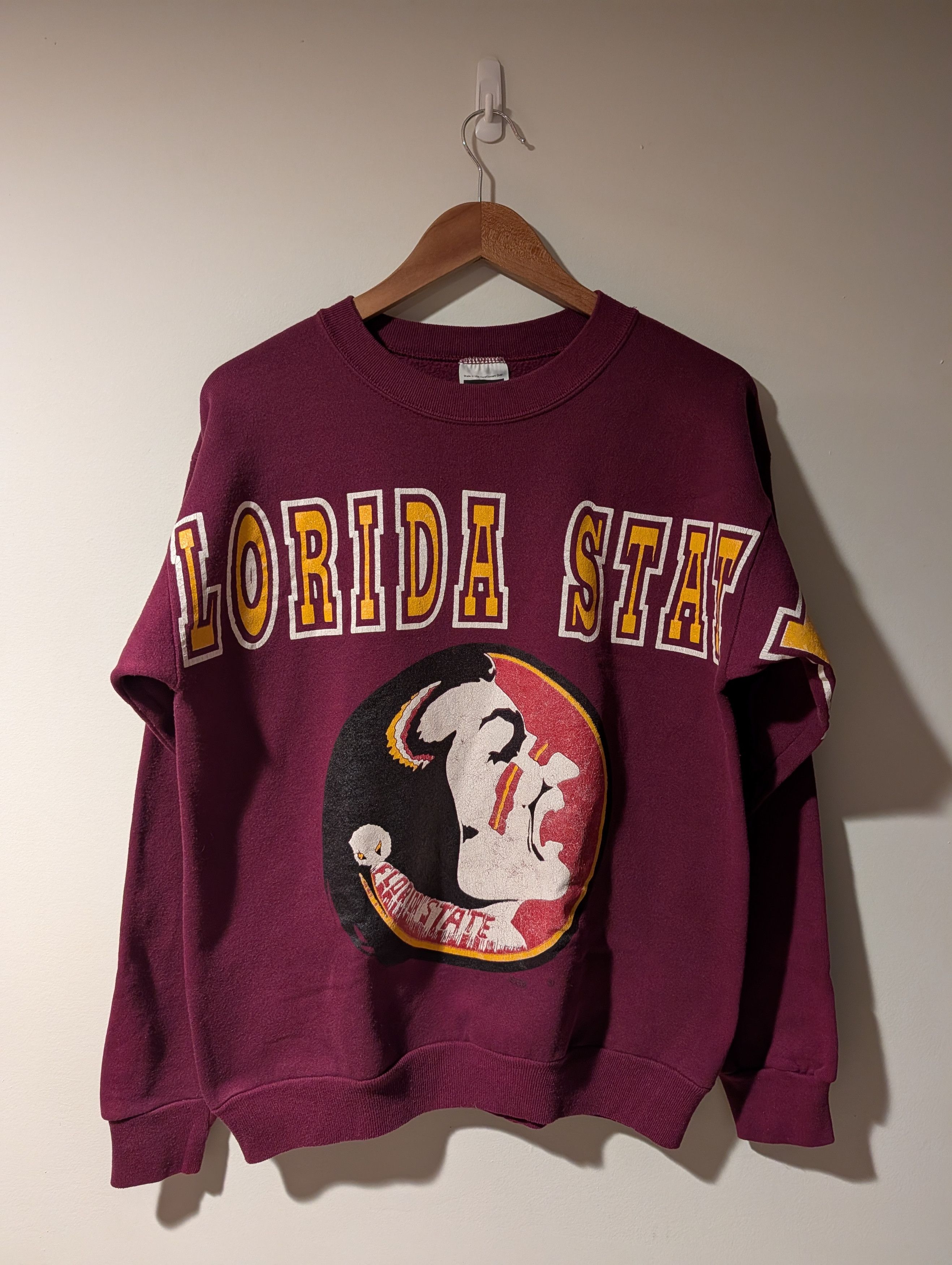 NCAA Vintage 90s Florida State Seminoles College Sweatshirt Size US L / EU 52-54 / 3 - 1 Thumbnail