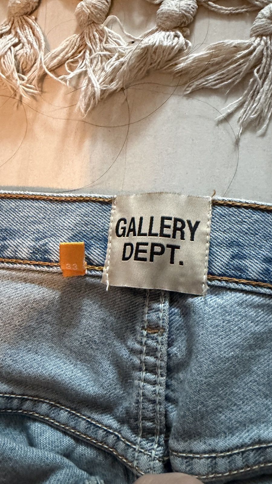 Gallery Dept. Gallery Dept. Light Blue Paint Splatter Flared Denim Men's Size US 33 - 3 Thumbnail
