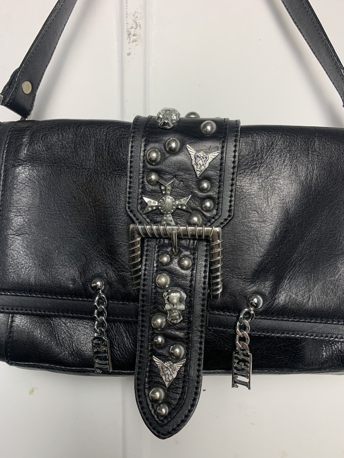 Jean Paul Gaultier 🕷️Jean Paul Gaultier black leather studded goth shoulder bag Size ONE SIZE - 4 Thumbnail