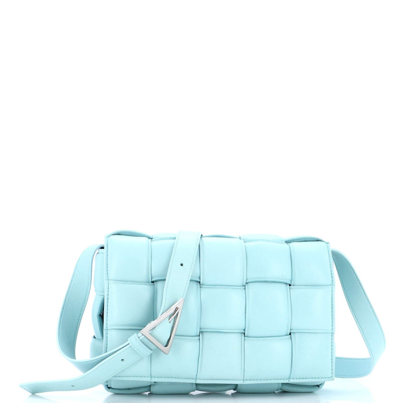 Cassette Crossbody Bag Padded Maxi Intrecciato Leather None